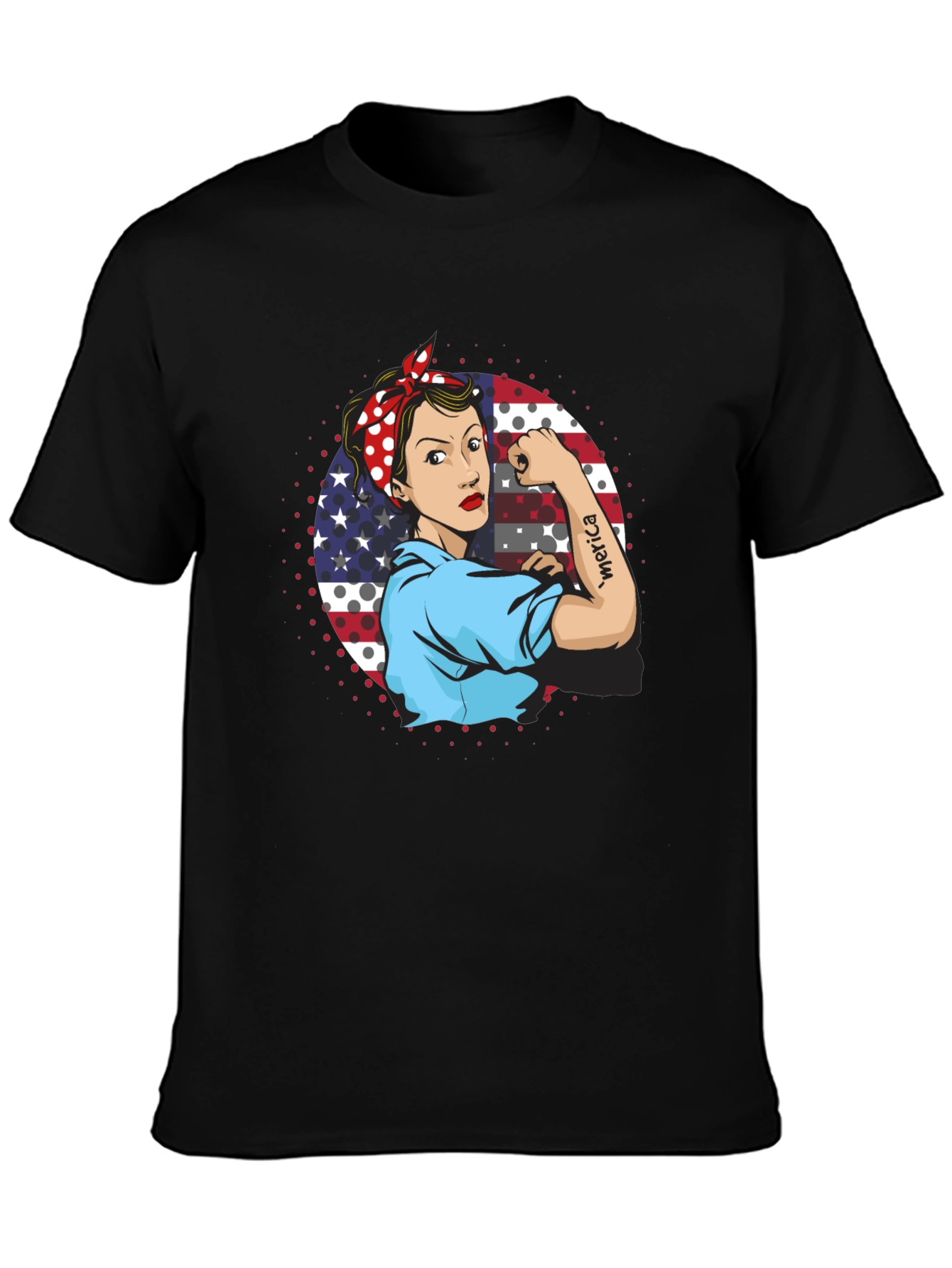 Rosie the Riveter Patriotic T-Shirt