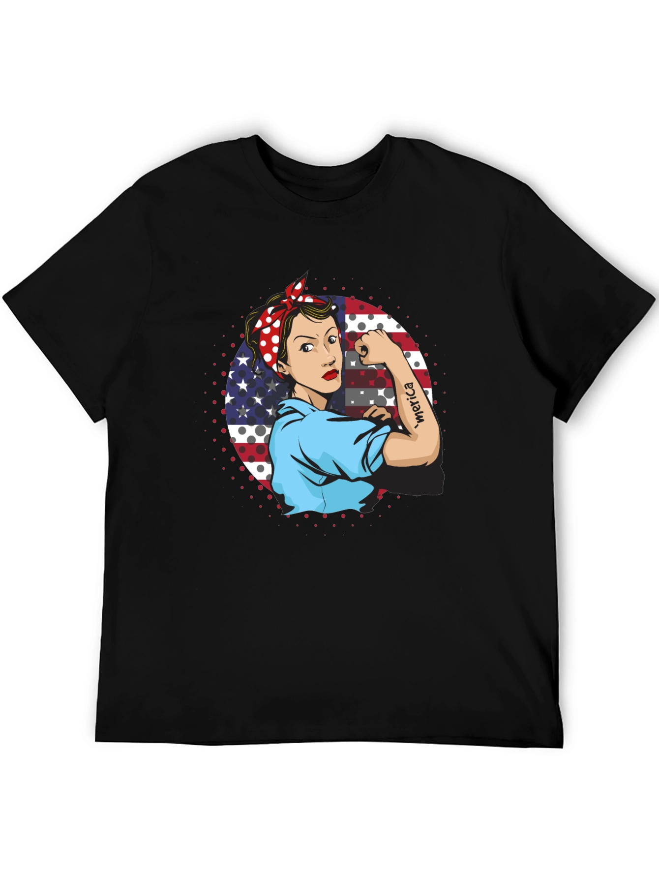 Rosie the Riveter Patriotic T-Shirt