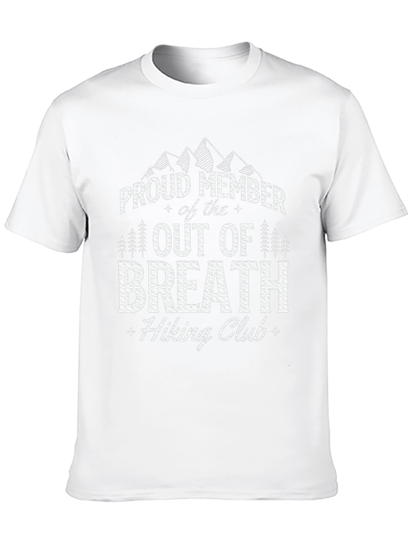Proud Member Out of Breath Hiking Club Black T-Shirt