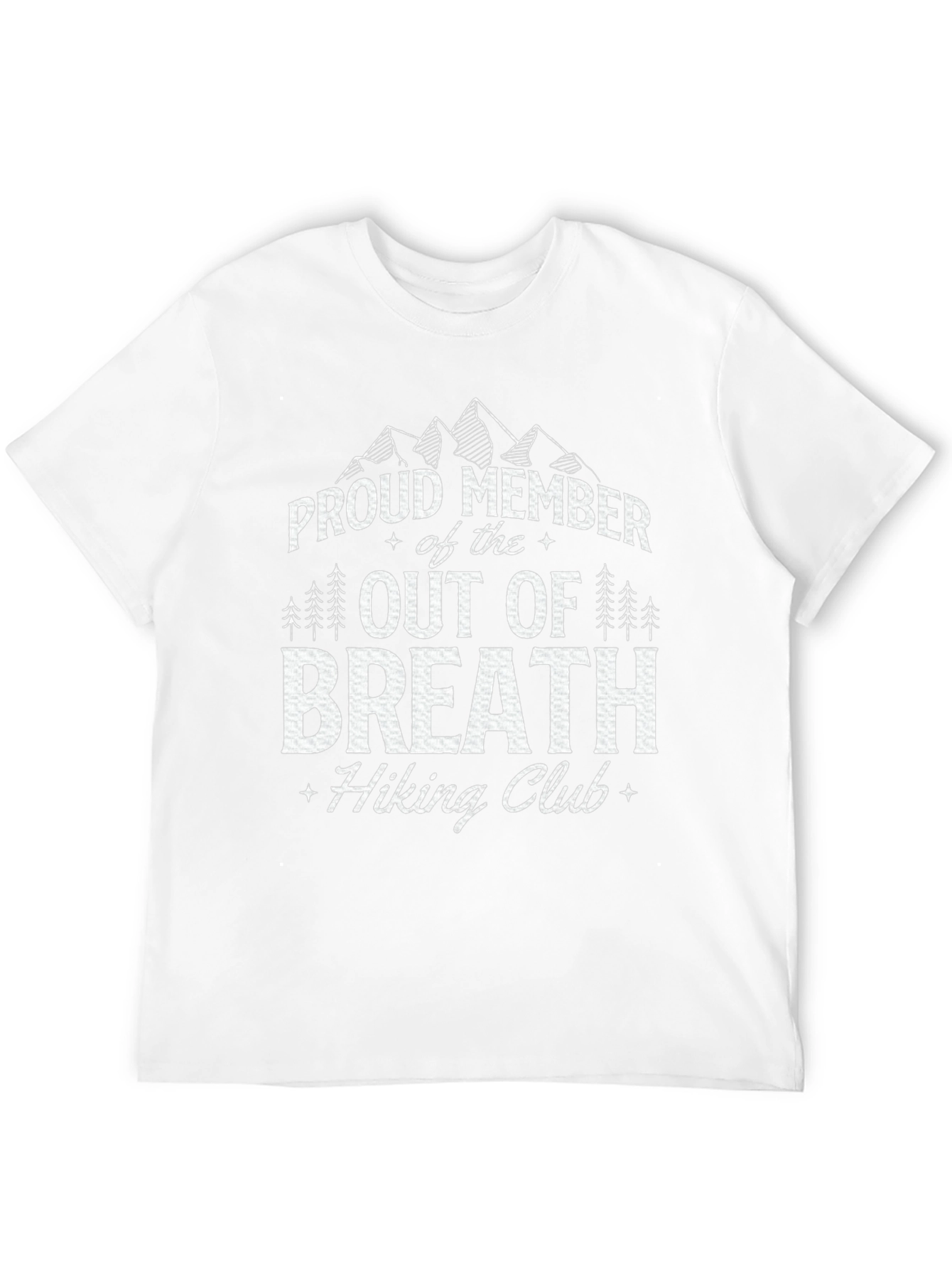 Proud Member Out of Breath Hiking Club Black T-Shirt