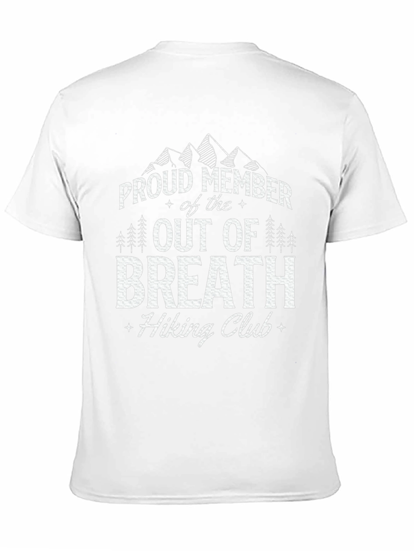 Proud Member Out of Breath Hiking Club Black T-Shirt