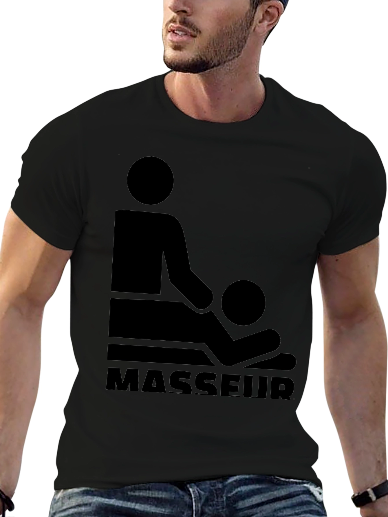 Masseur Graphic T-Shirt - Black