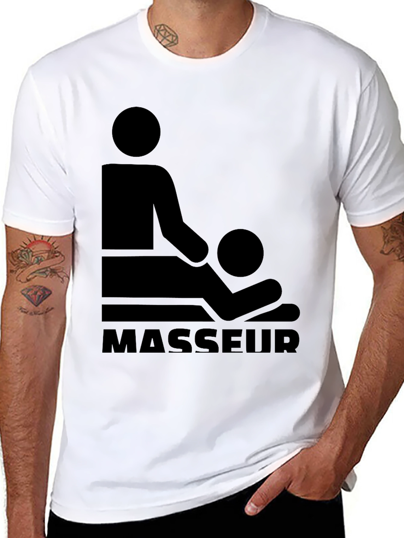 Masseur Graphic T-Shirt - Black