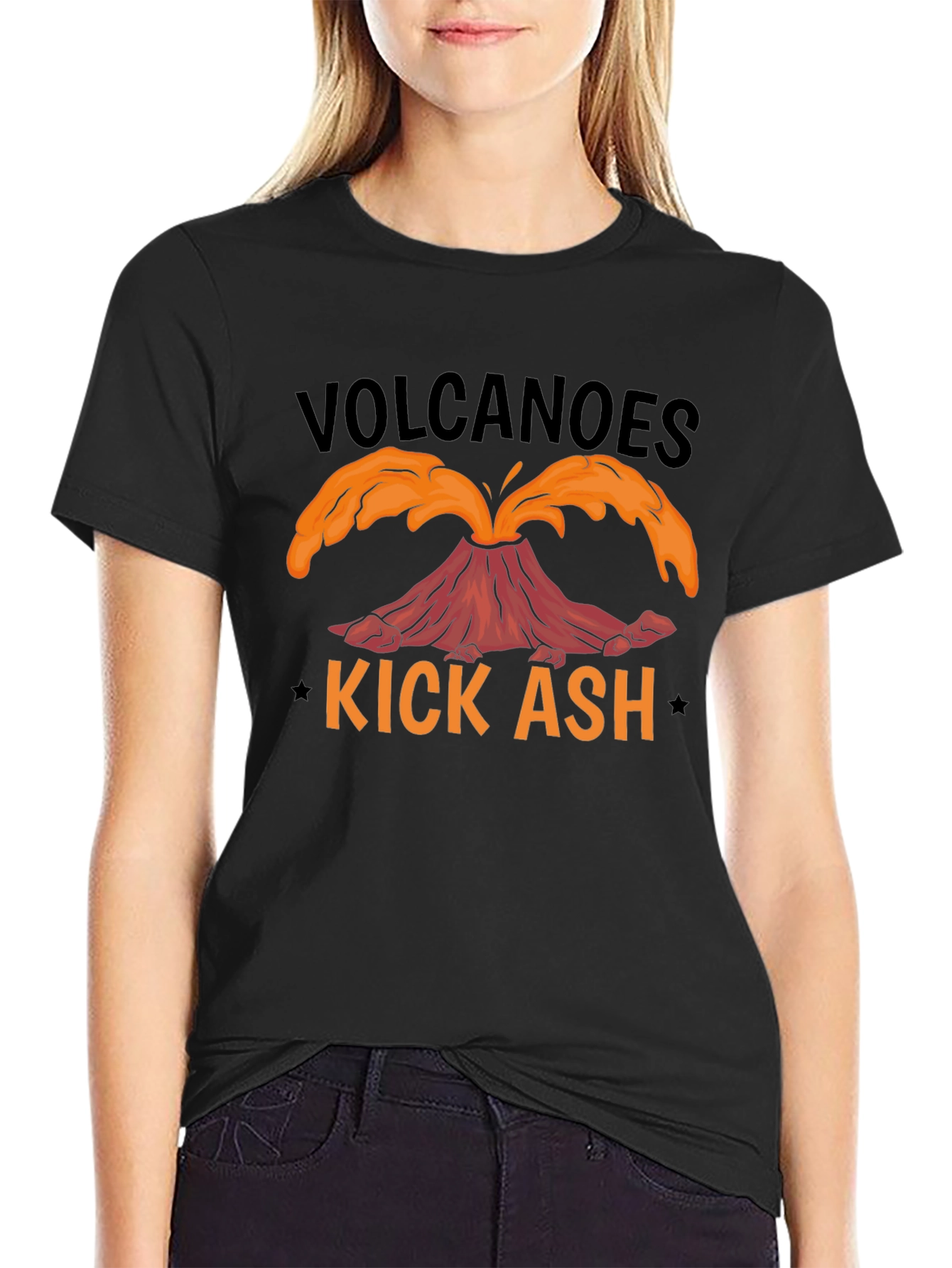 Volcanoes Kick Ash T-Shirt - Black