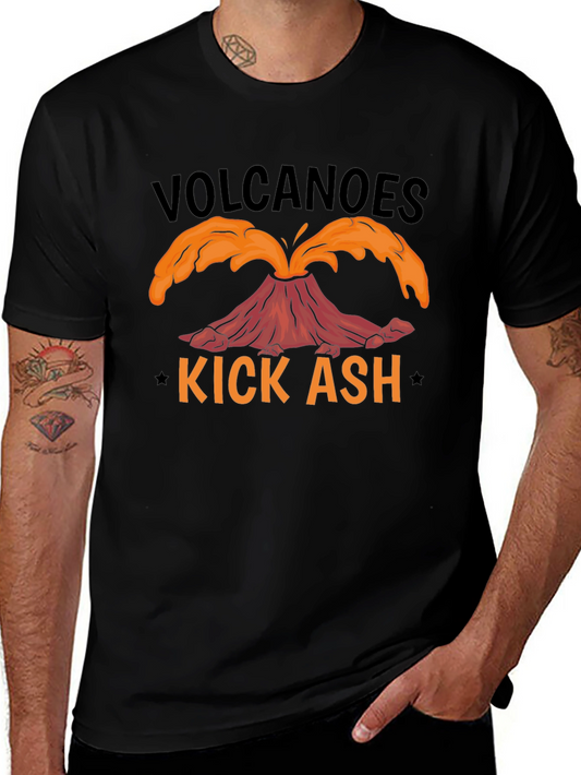 Volcanoes Kick Ash T-Shirt - Black
