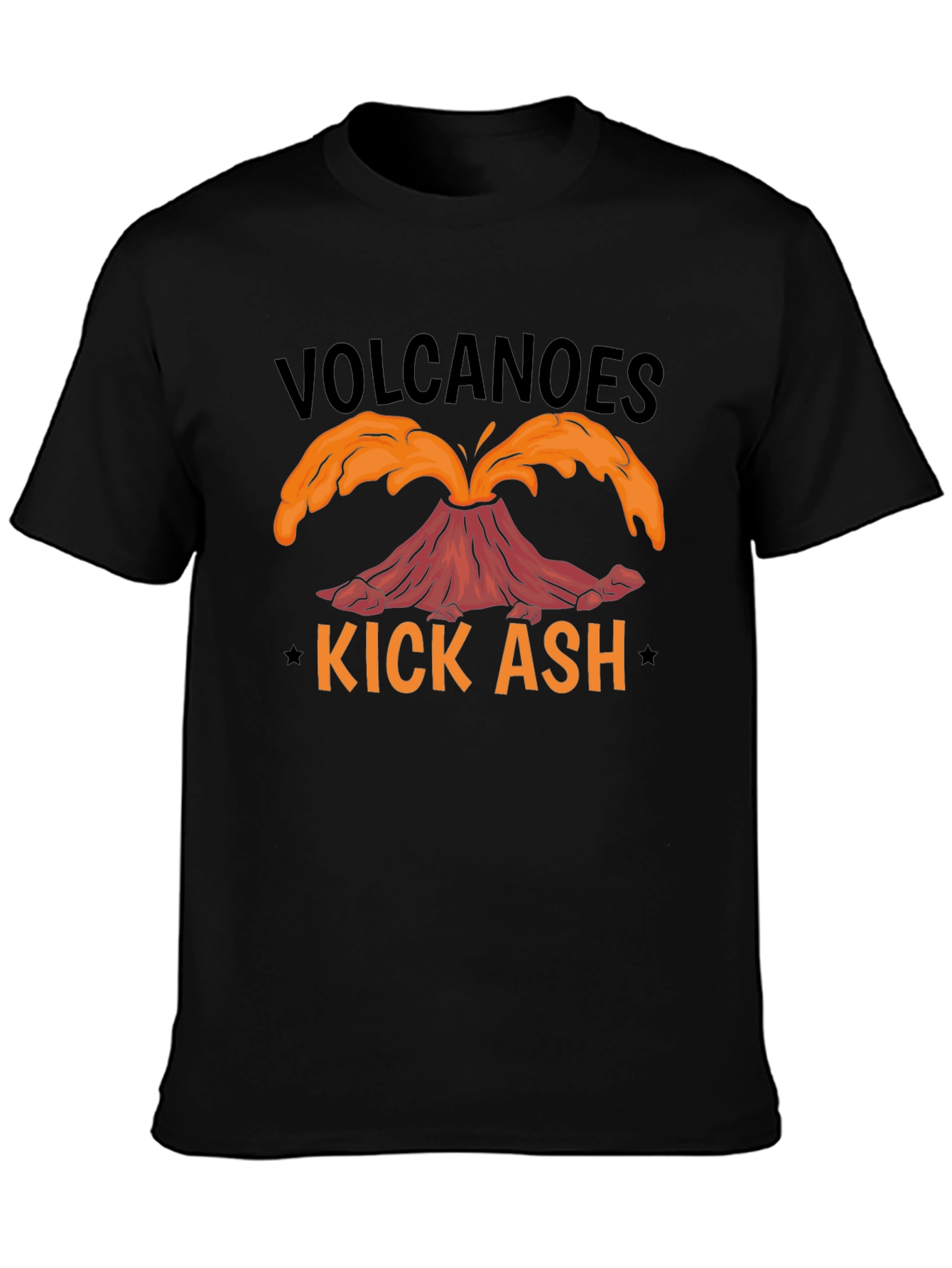 Volcanoes Kick Ash T-Shirt - Black