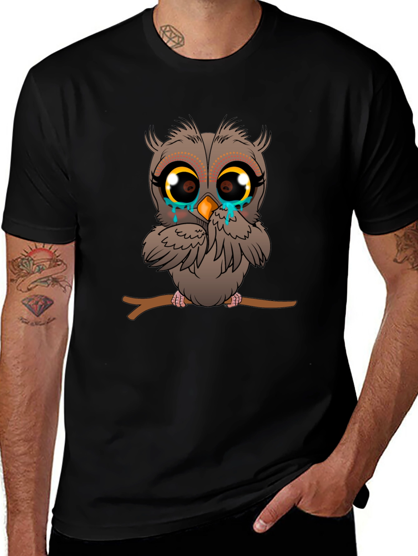 Sad Owl Graphic Tee - Unisex Comfort