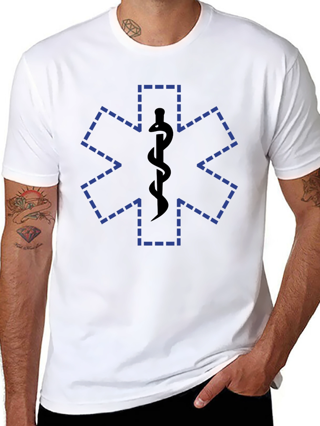 Medical Symbol Black T-Shirt