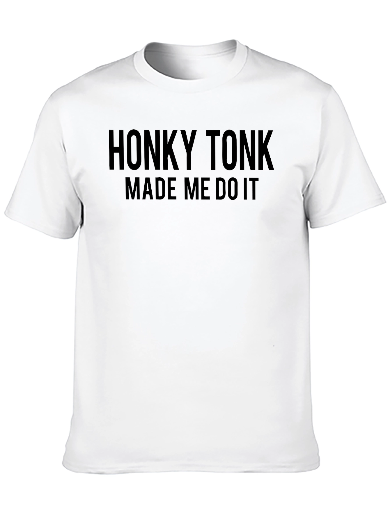 Honky Tonk Made Me Do It Black Graphic Tee