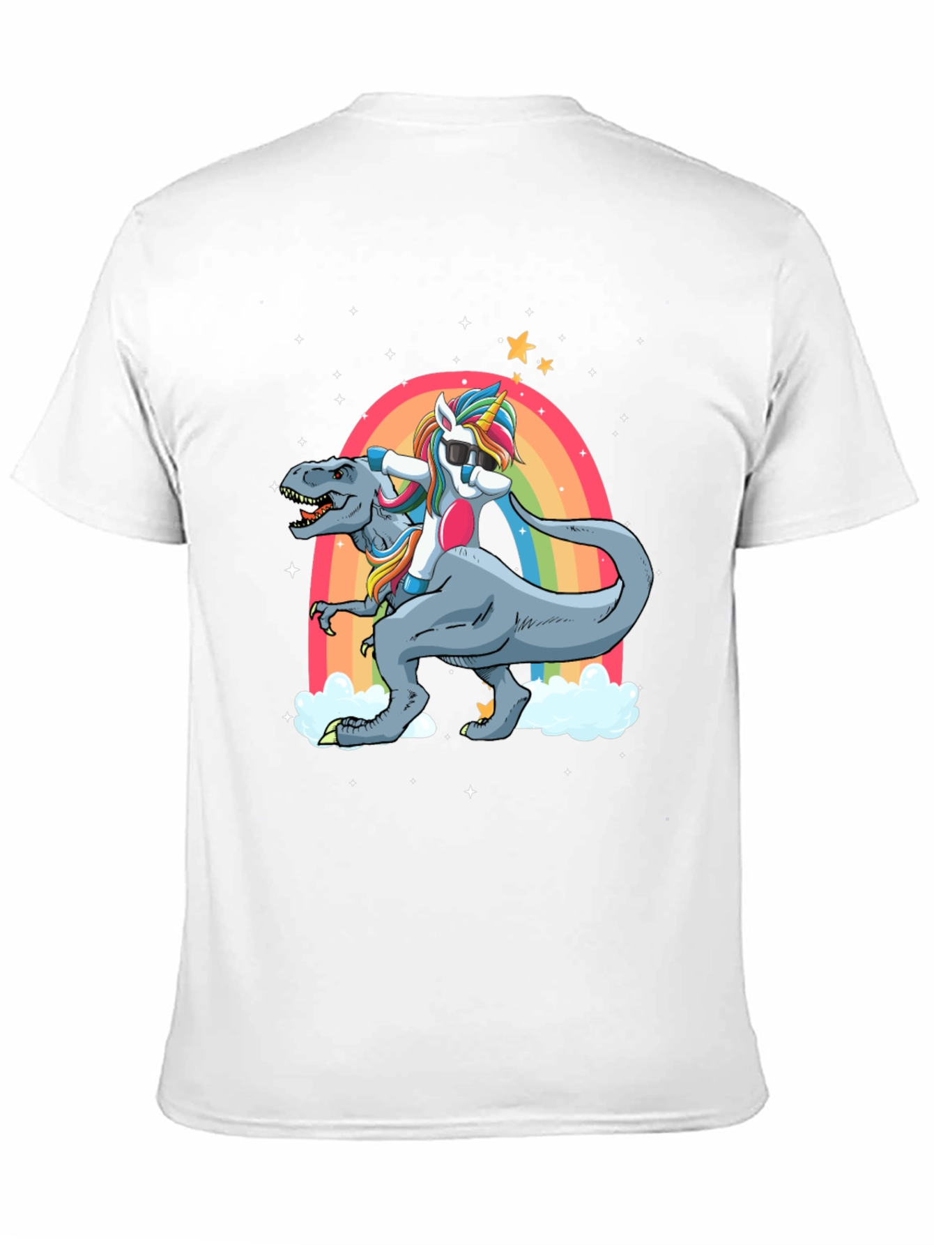 Unicorn Riding T-Rex T-Shirt