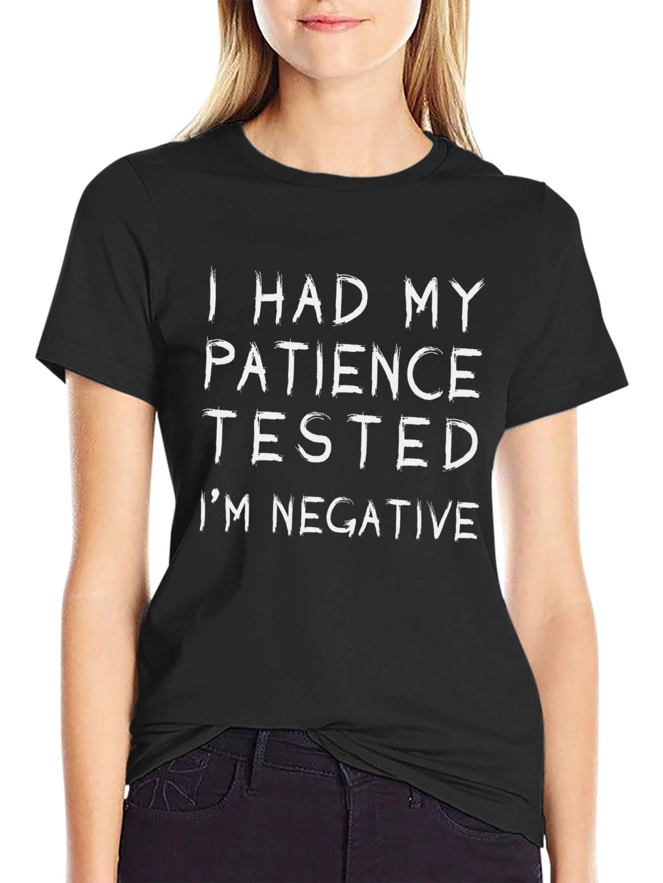 Patience Tested Negative Funny Graphic Tee
