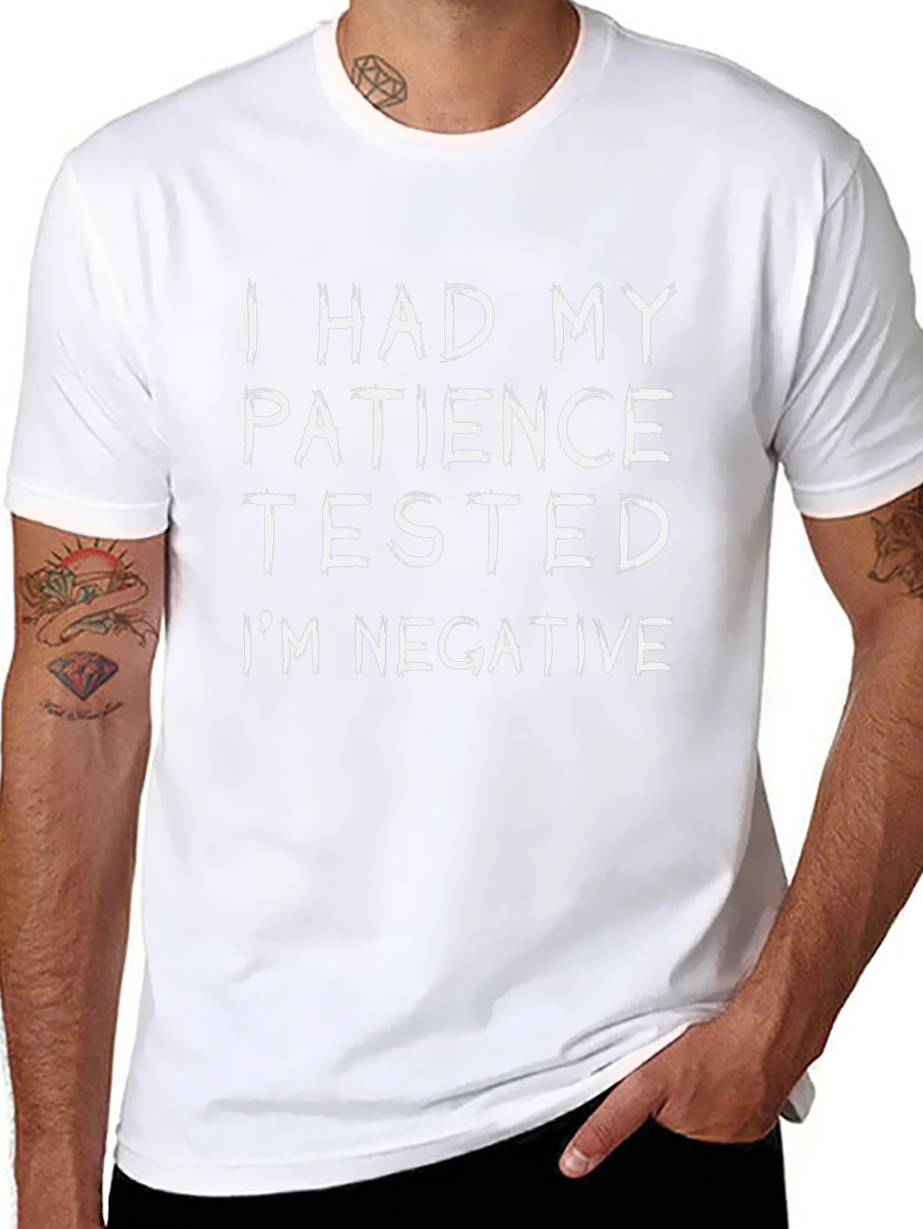 Patience Tested Negative Funny Graphic Tee