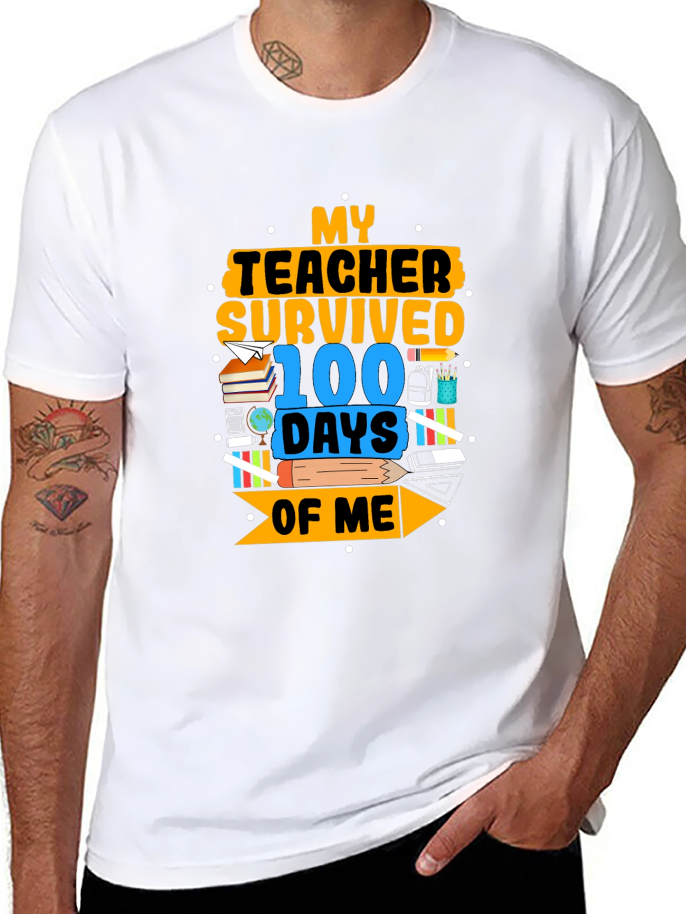 Teacher Survived 100 Days T-Shirt