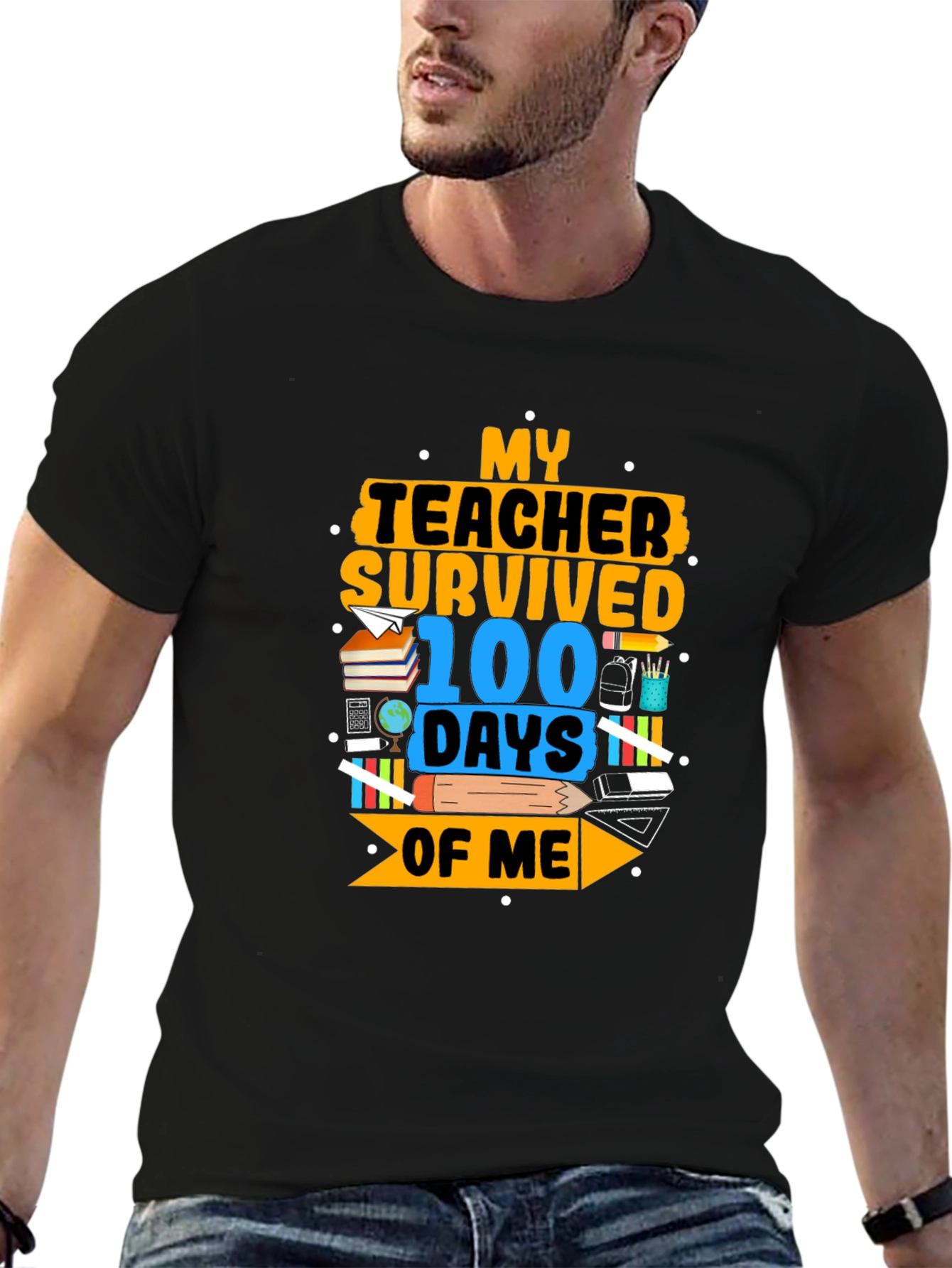 Teacher Survived 100 Days T-Shirt