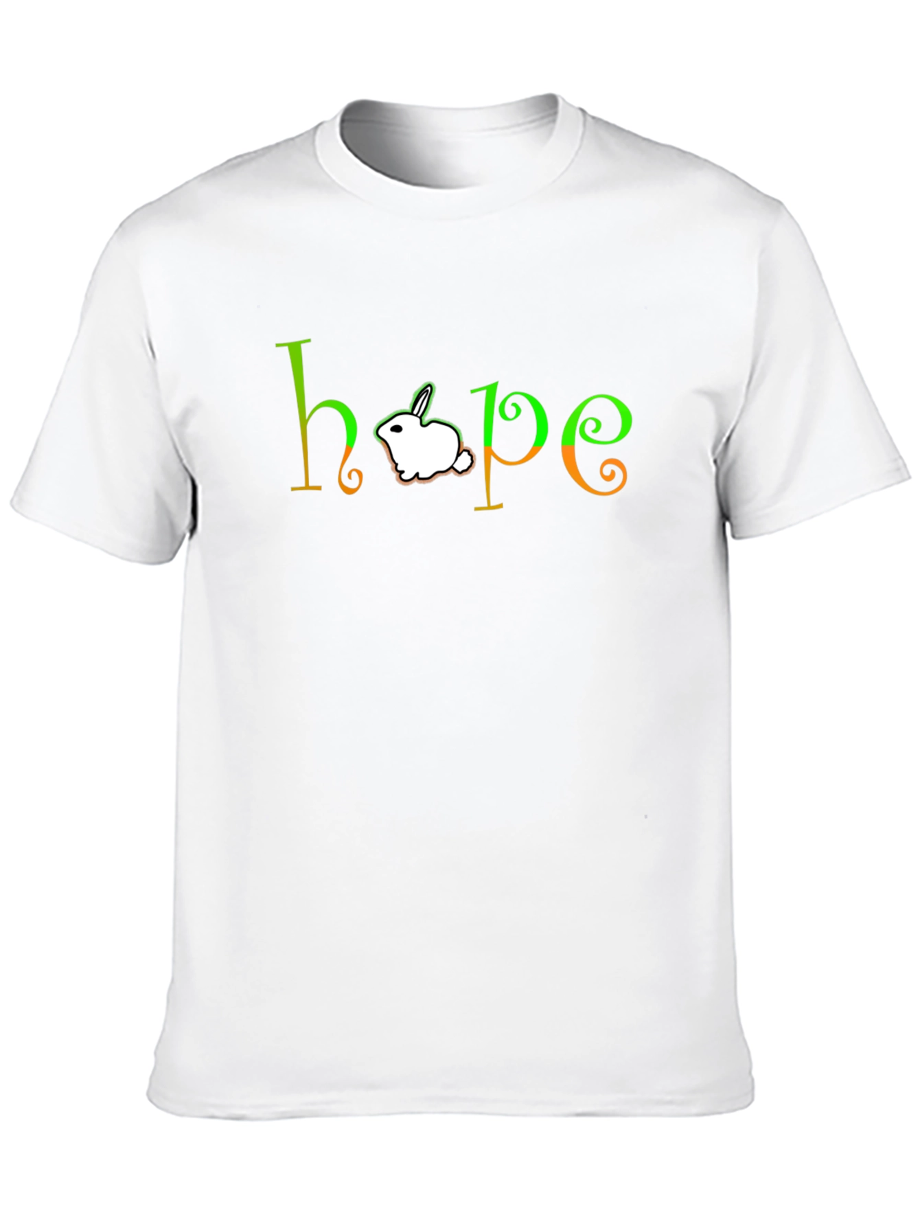 Hope Rabbit Graphic Tee - Unisex Black T-Shirt