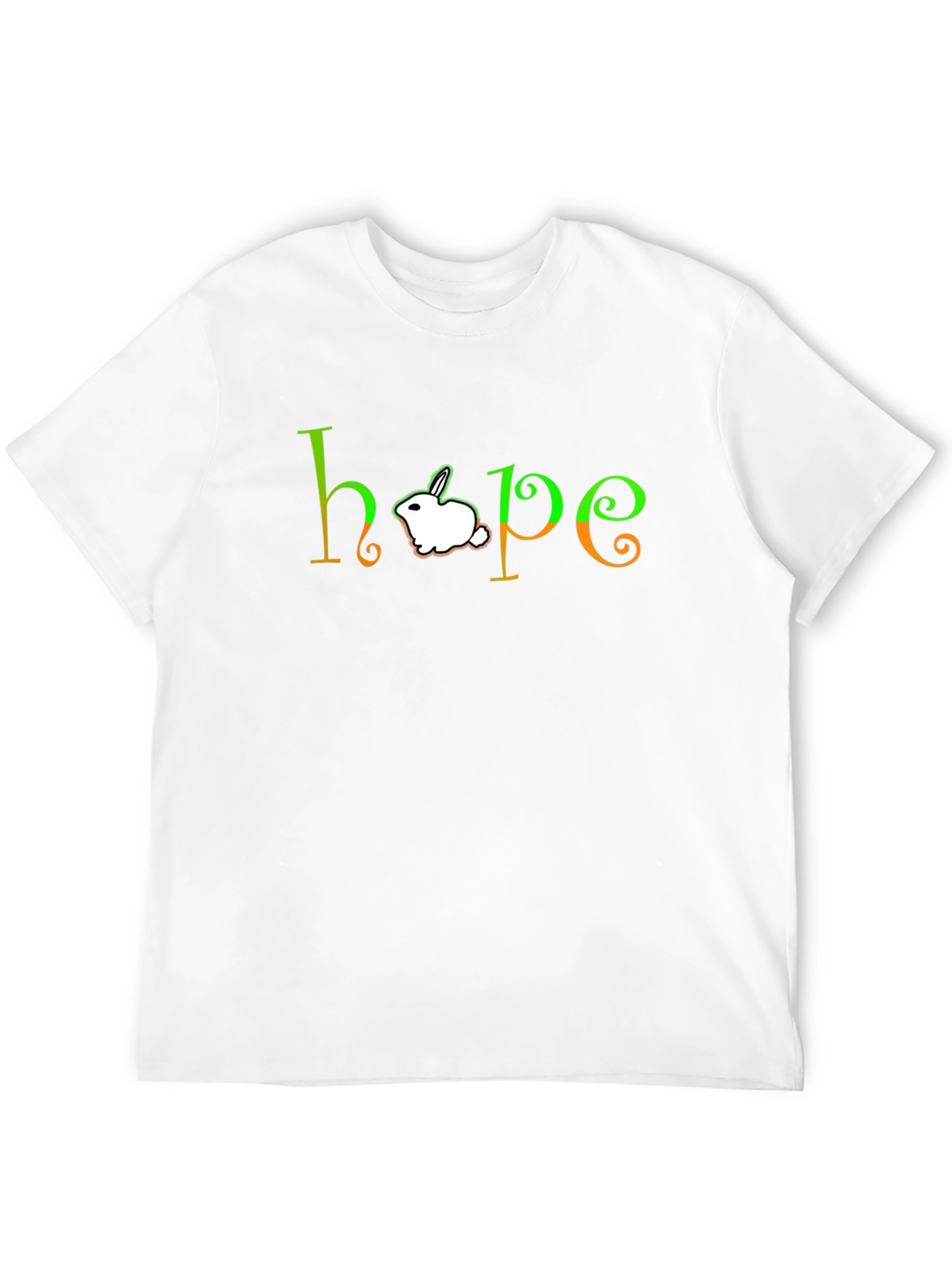 Hope Rabbit Graphic Tee - Unisex Black T-Shirt