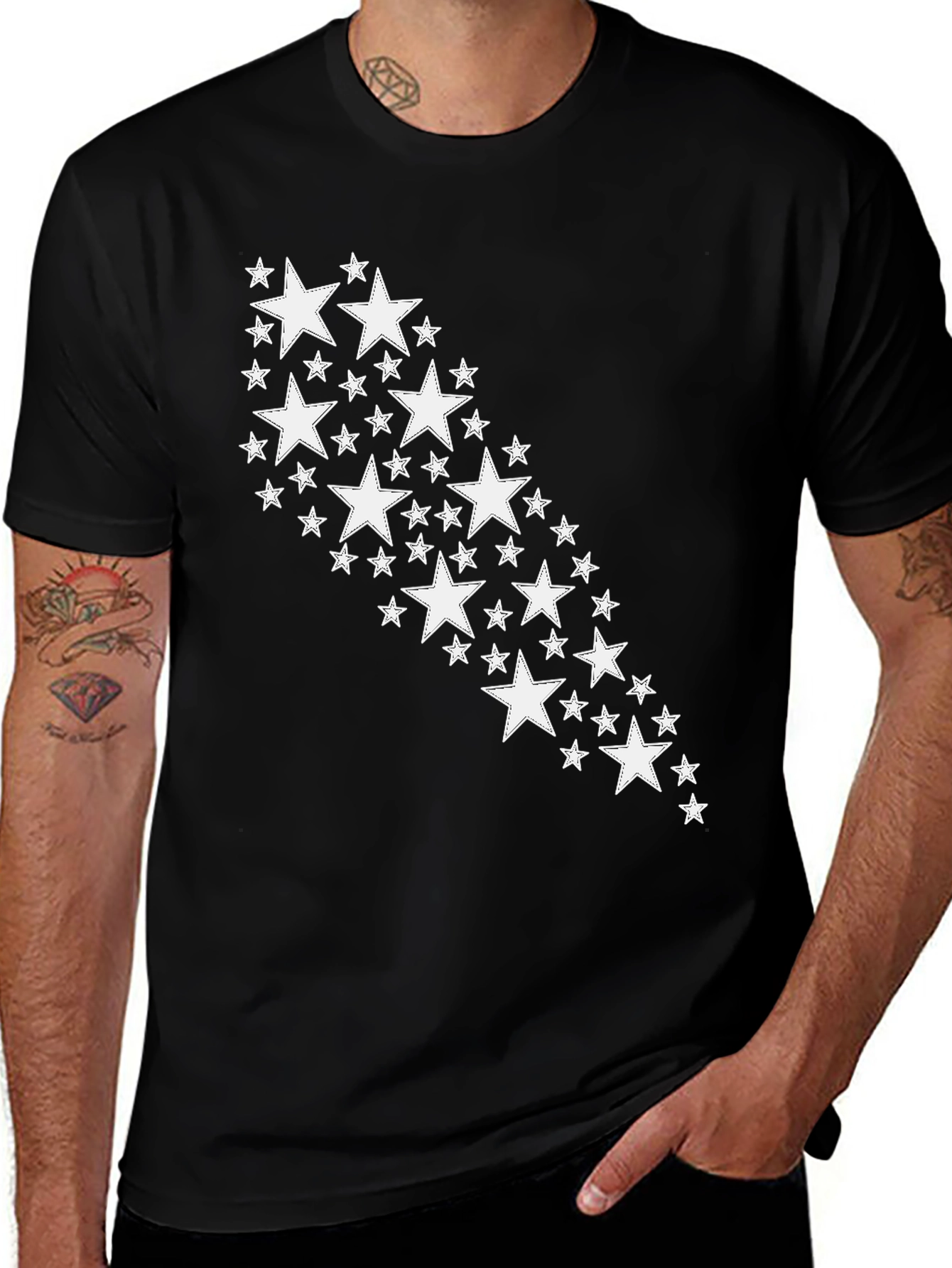 Starry Night Black Graphic Tee