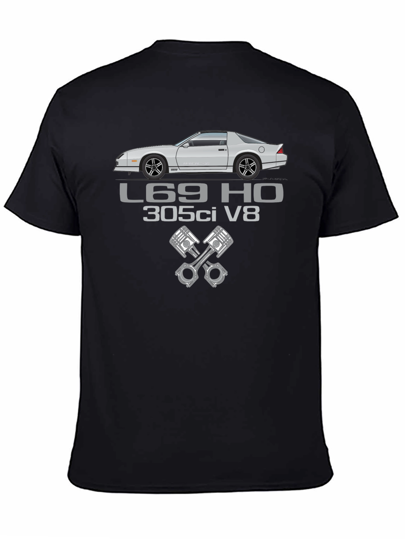 Camaro L69 HO 305ci V8 Black T-Shirt