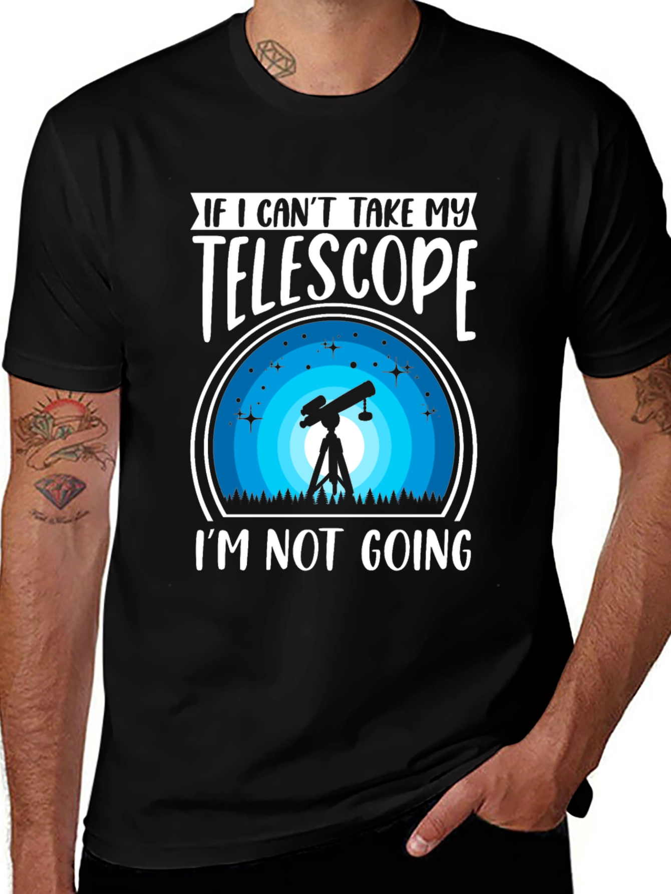 Telescope Graphic T-Shirt: Astronomy Lover Tee