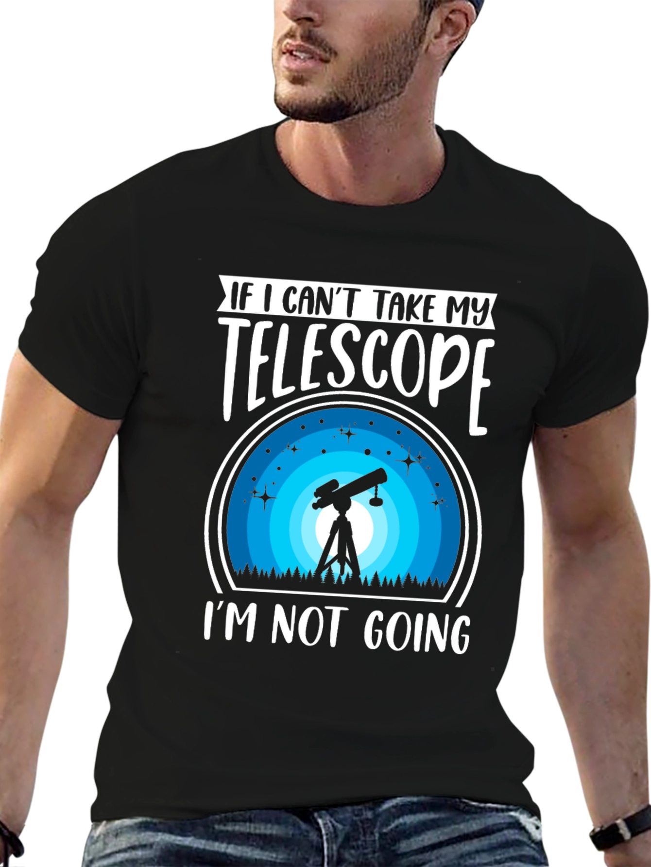 Telescope Graphic T-Shirt: Astronomy Lover Tee