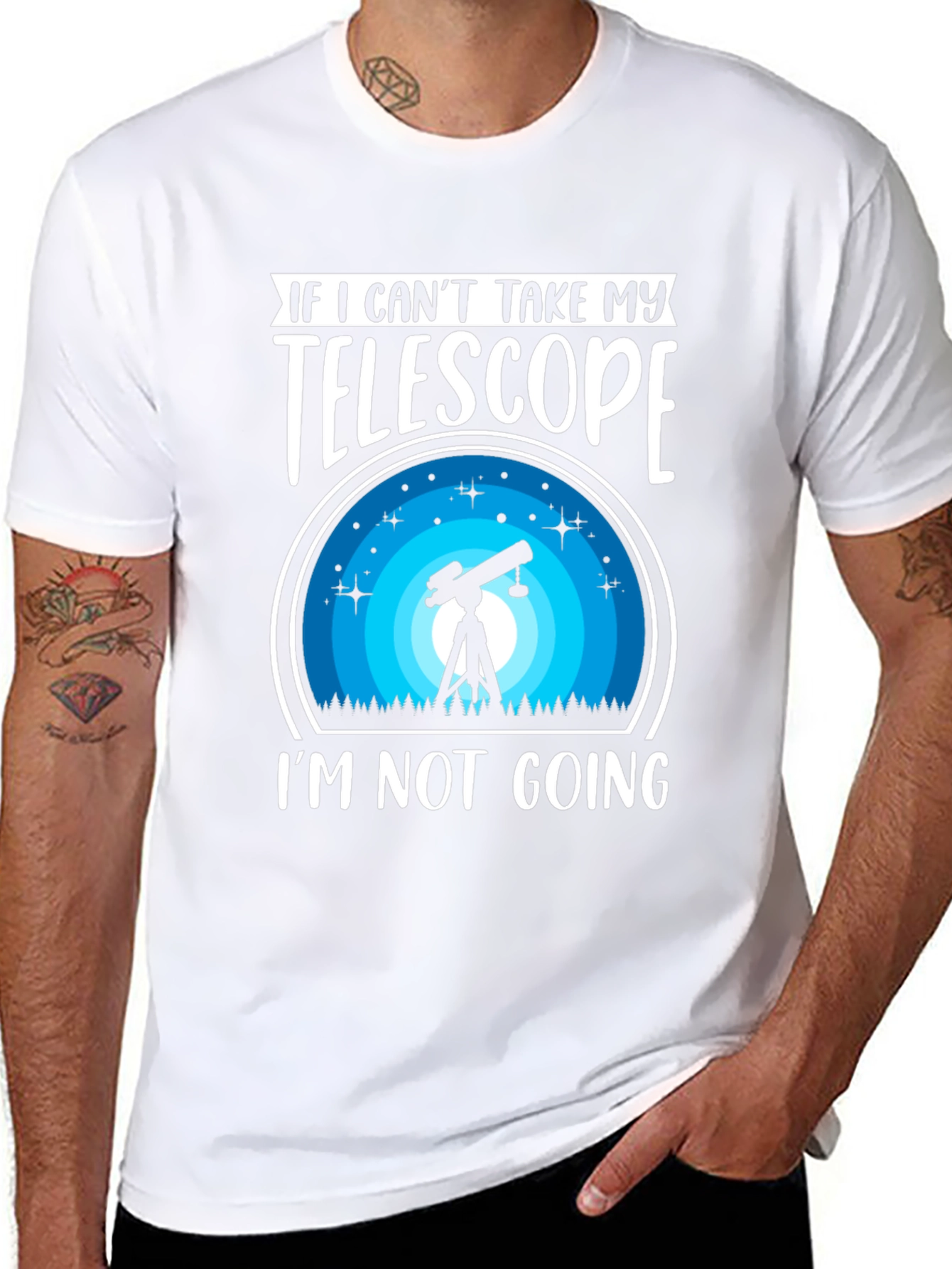 Telescope Graphic T-Shirt: Astronomy Lover Tee