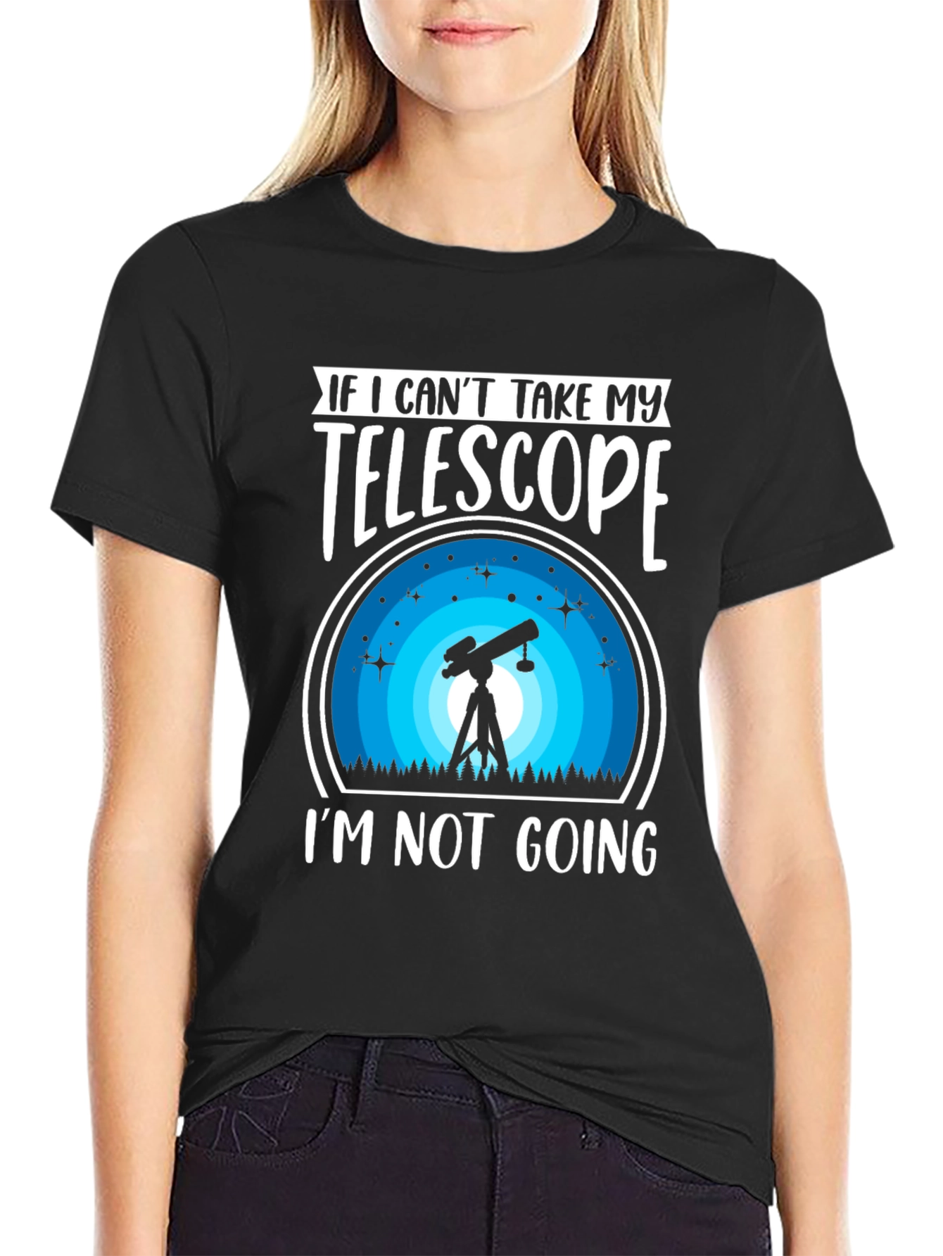 Telescope Graphic T-Shirt: Astronomy Lover Tee