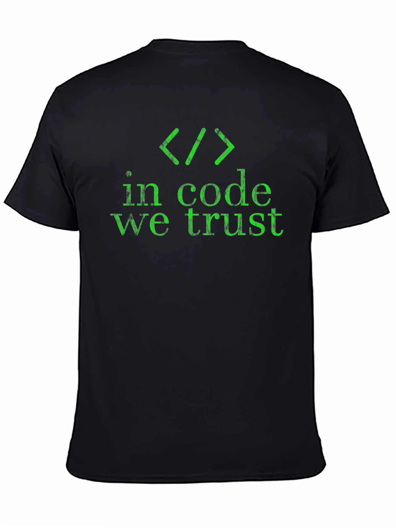 In Code We Trust Graphic T-Shirt - Black