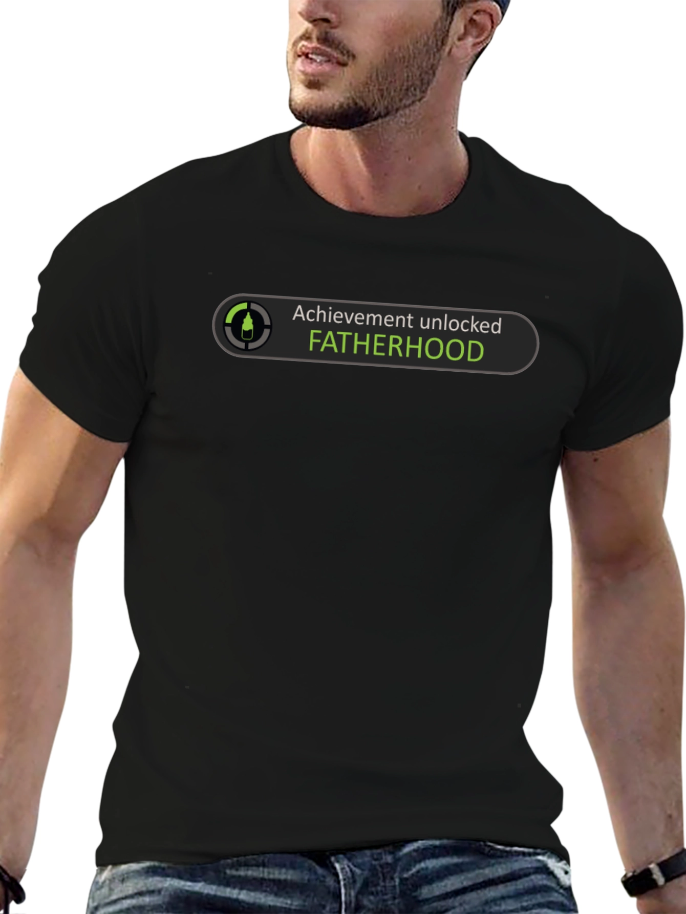 Fatherhood Achievement Unlocked Graphic Tee