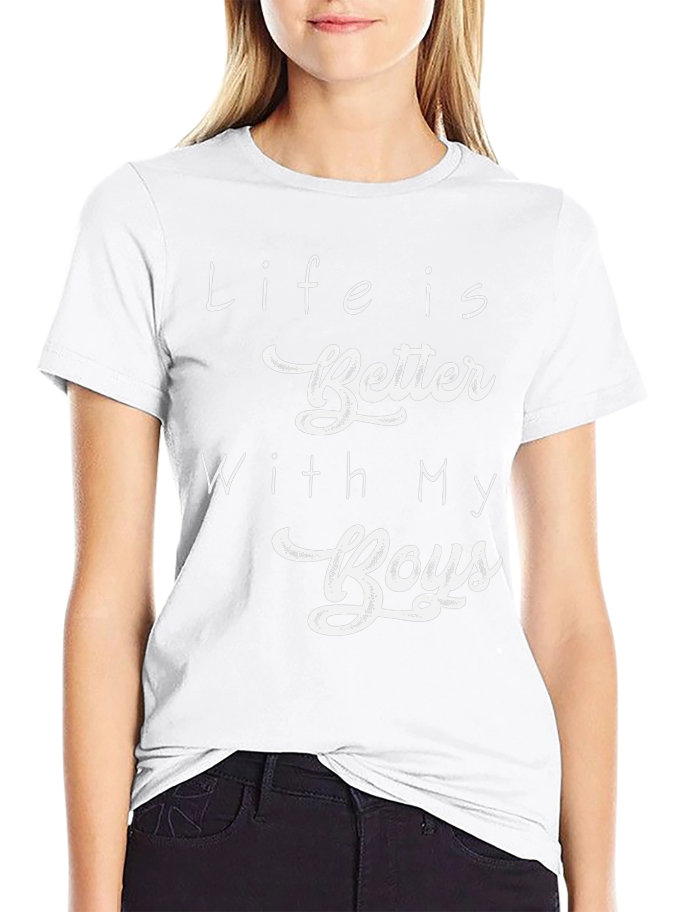 Life is Better with My Boys Black T-Shirt
