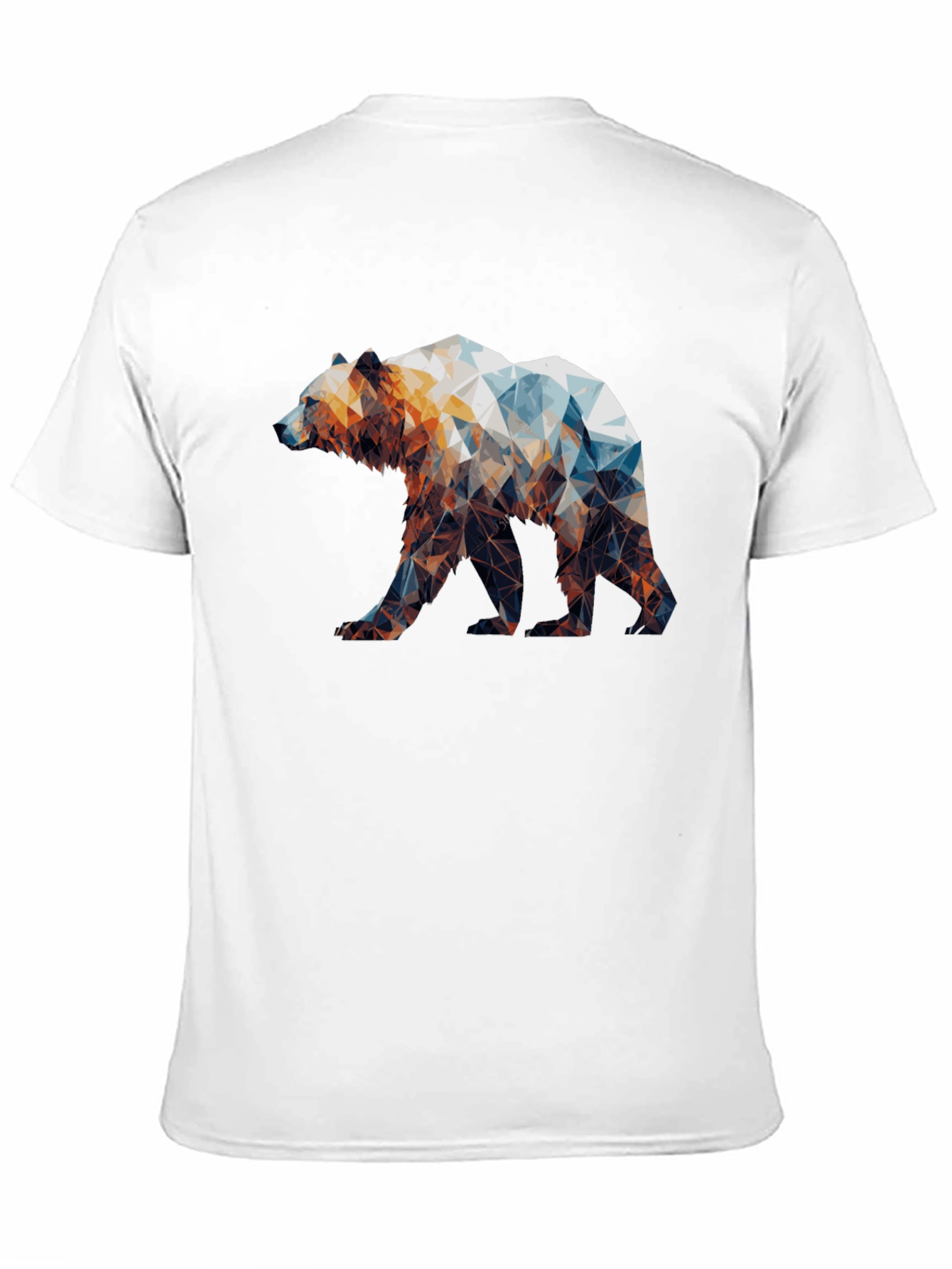 Geometric Bear Graphic T-Shirt - Modern Style