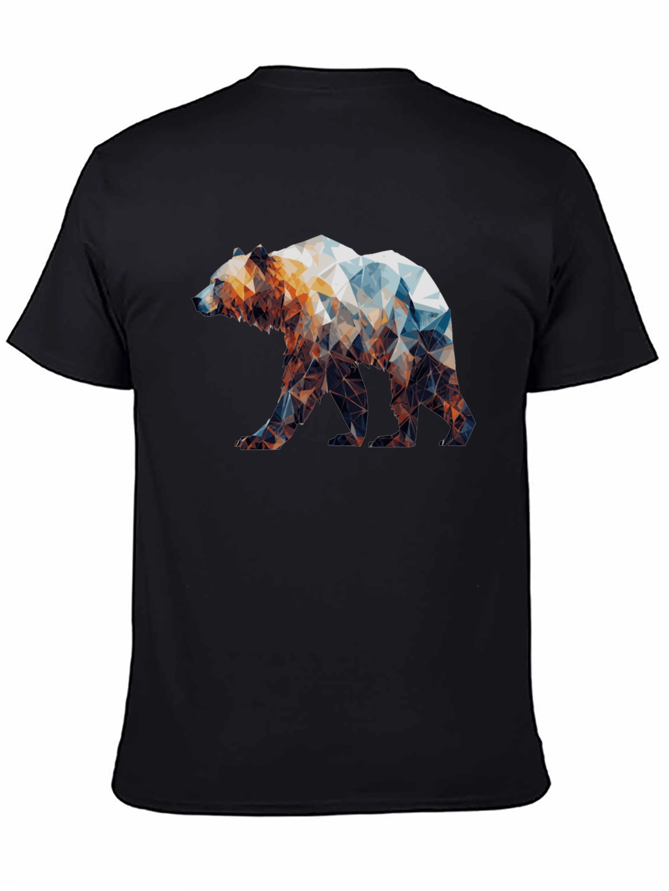 Geometric Bear Graphic T-Shirt - Modern Style