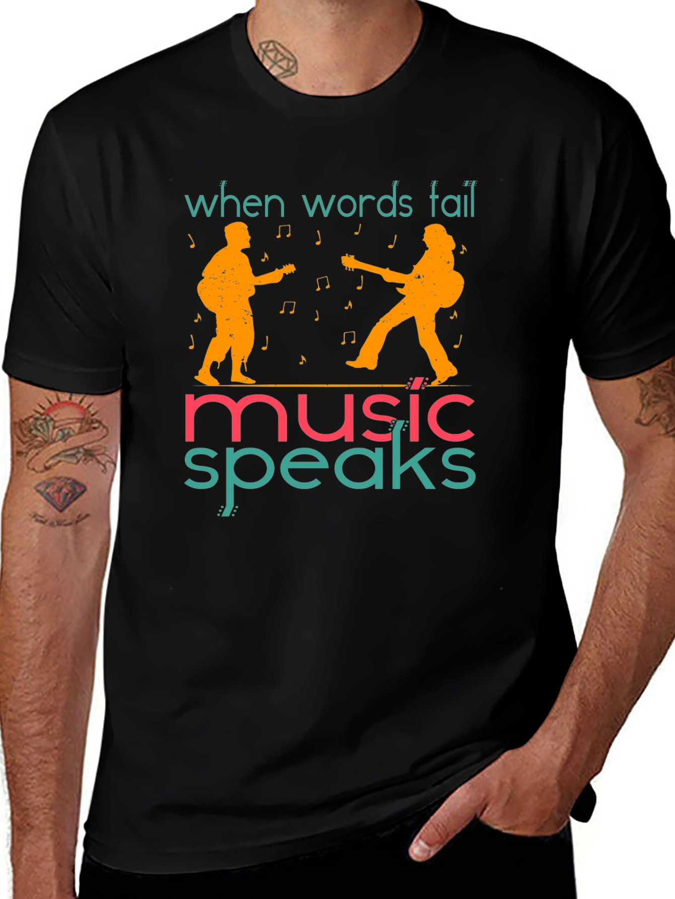 When Words Fail Music Speaks T-Shirt