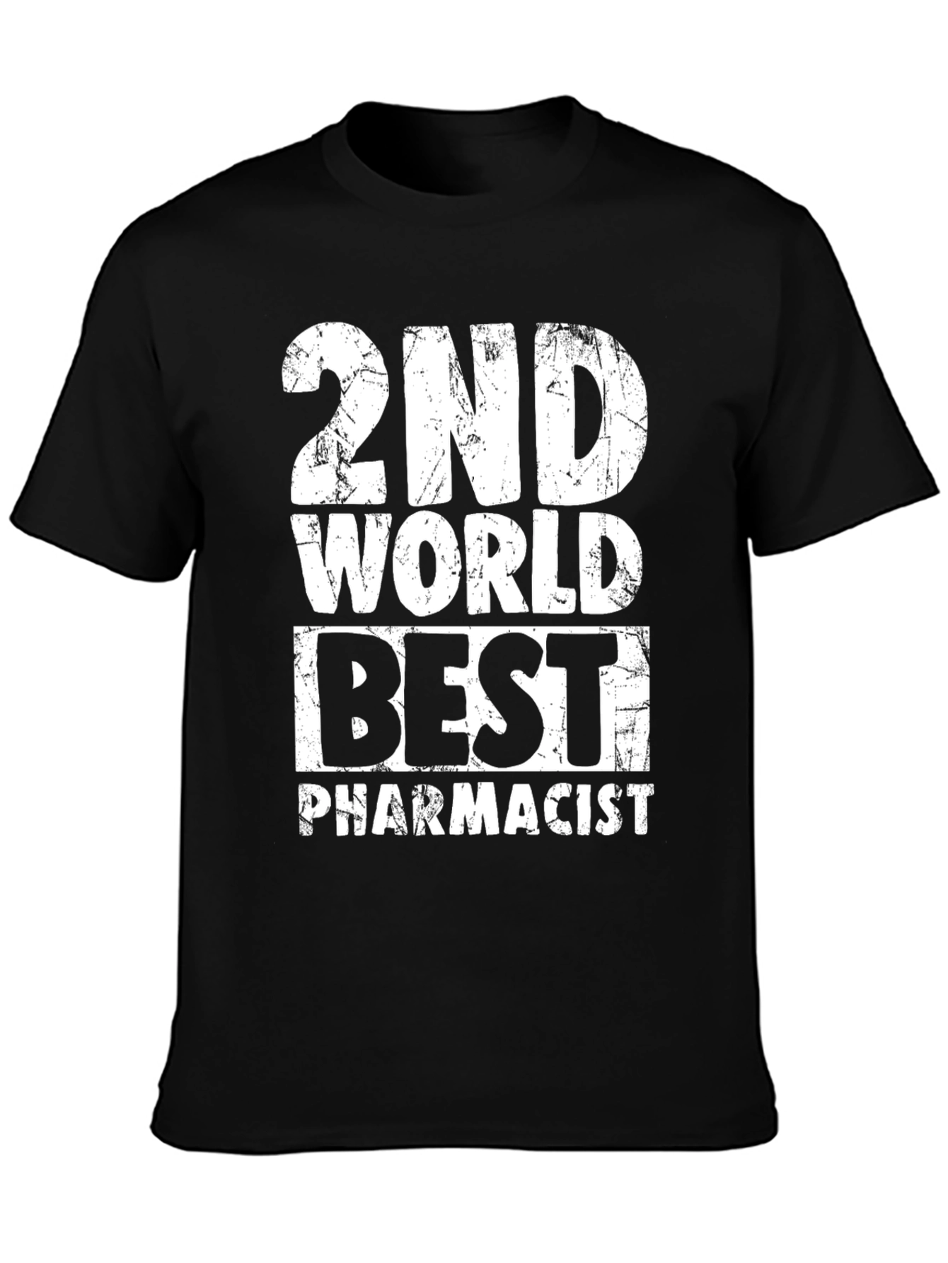 2nd World Best Pharmacist Black Graphic T-Shirt