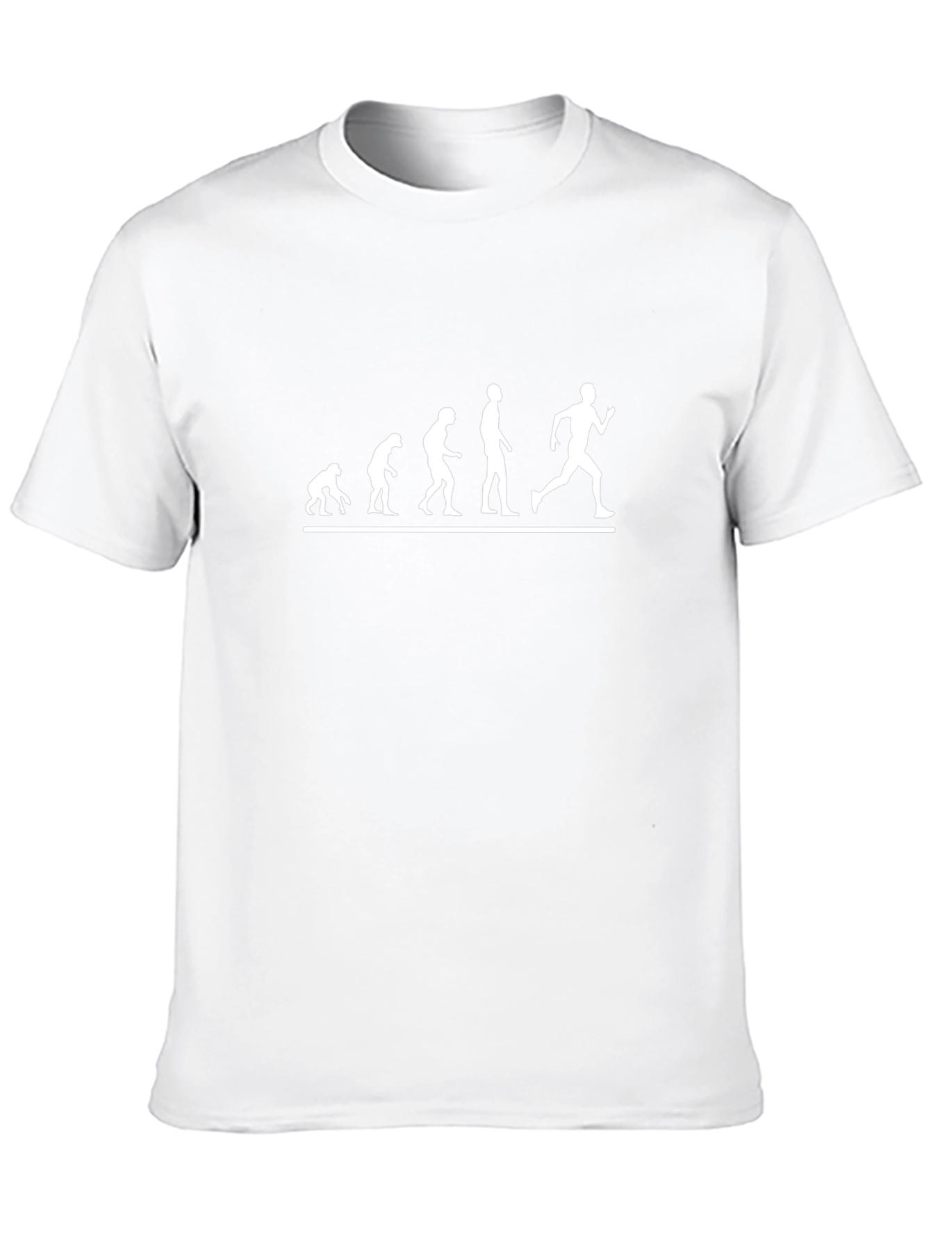 Evolution of Man Running Black T-Shirt