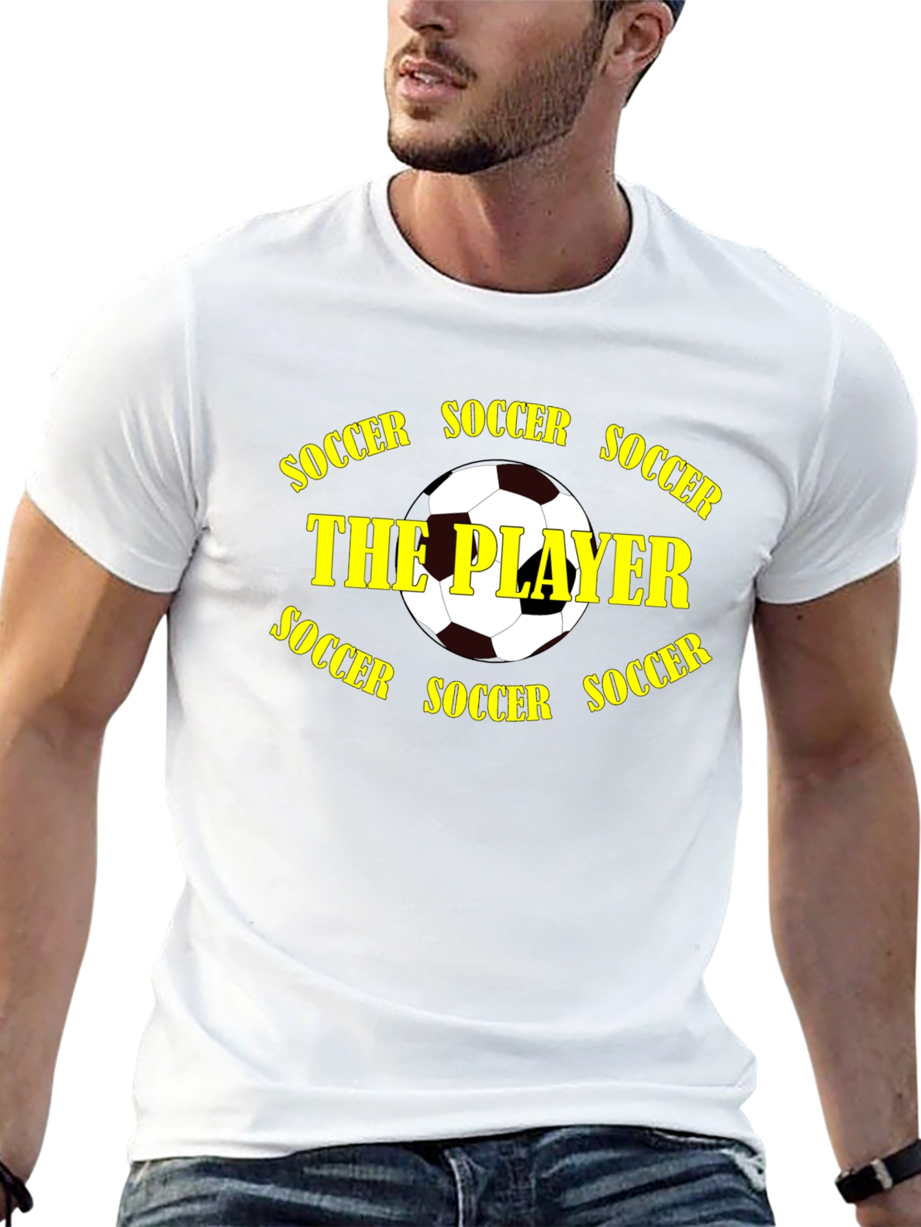 Soccer The Player Black Graphic T-Shirt
