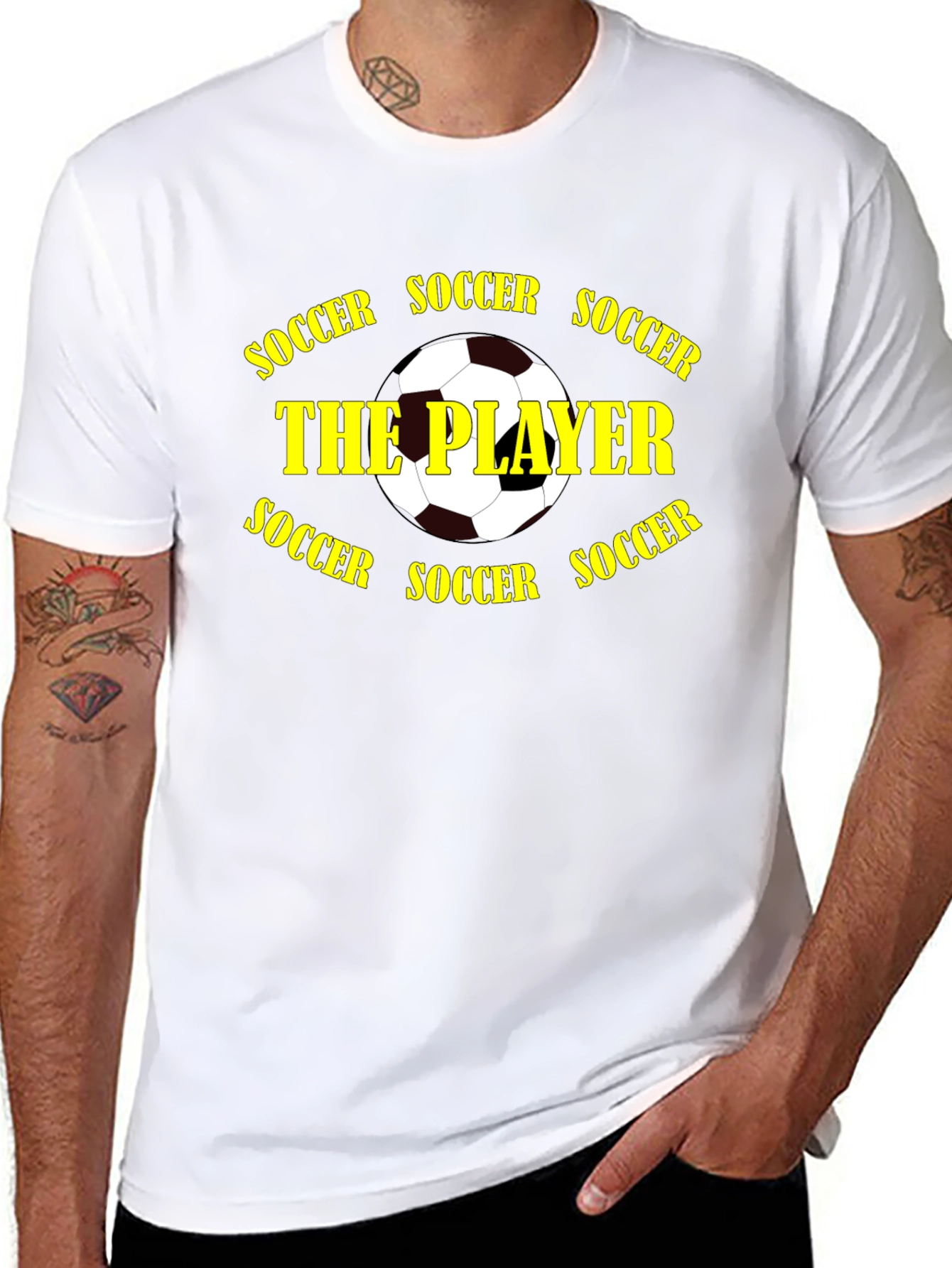 Soccer The Player Black Graphic T-Shirt