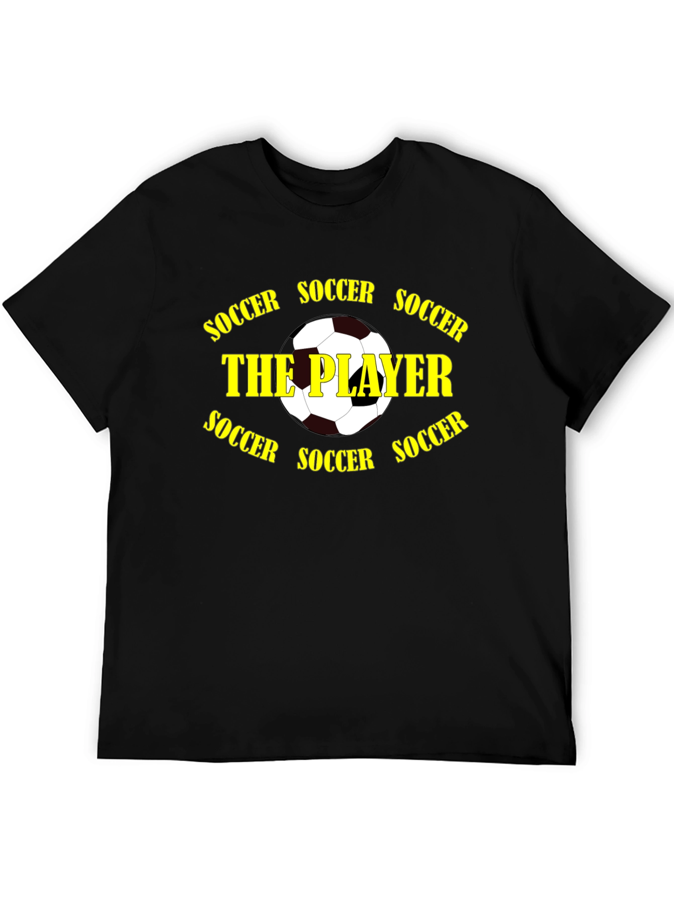 Soccer The Player Black Graphic T-Shirt