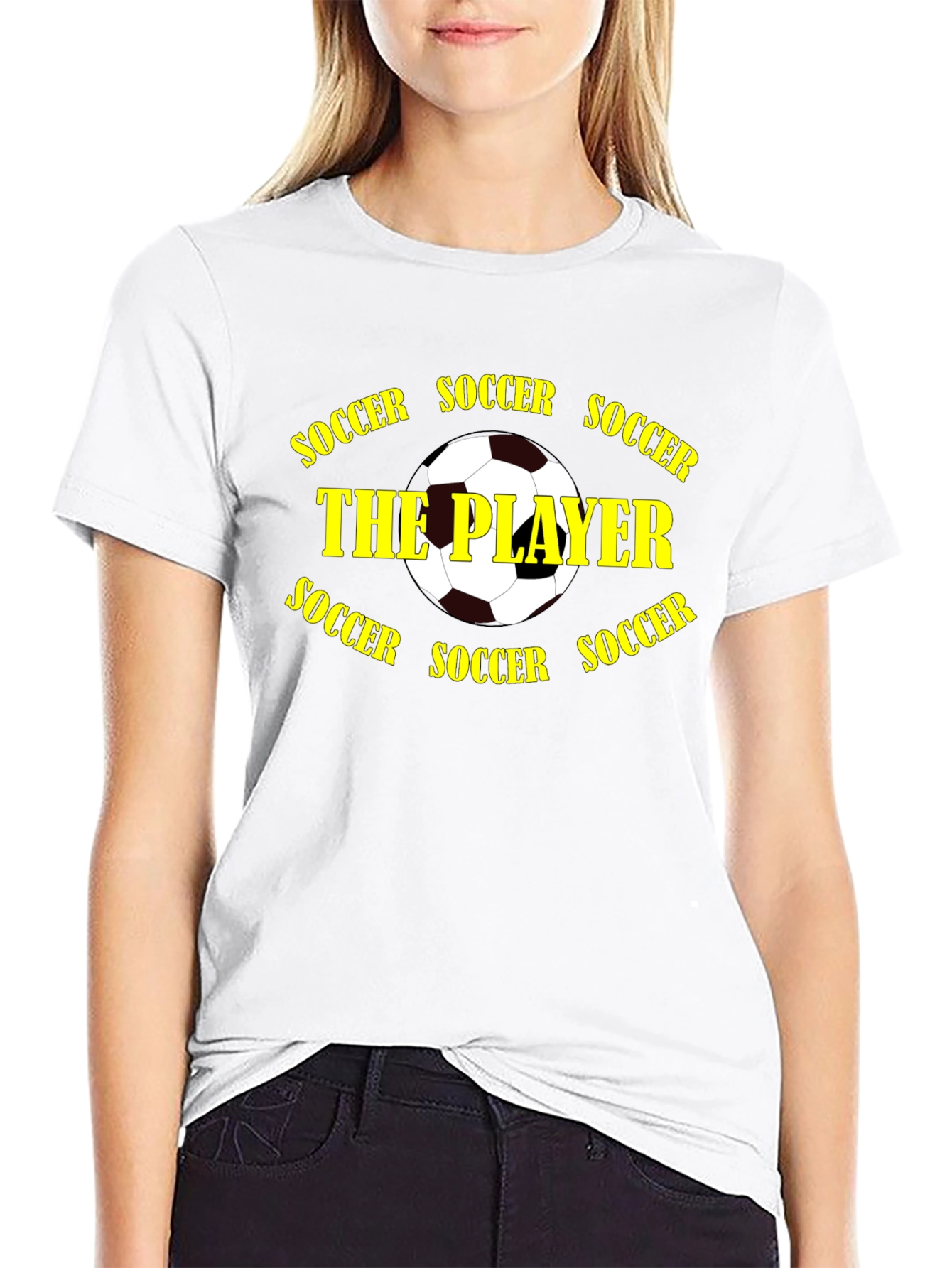 Soccer The Player Black Graphic T-Shirt