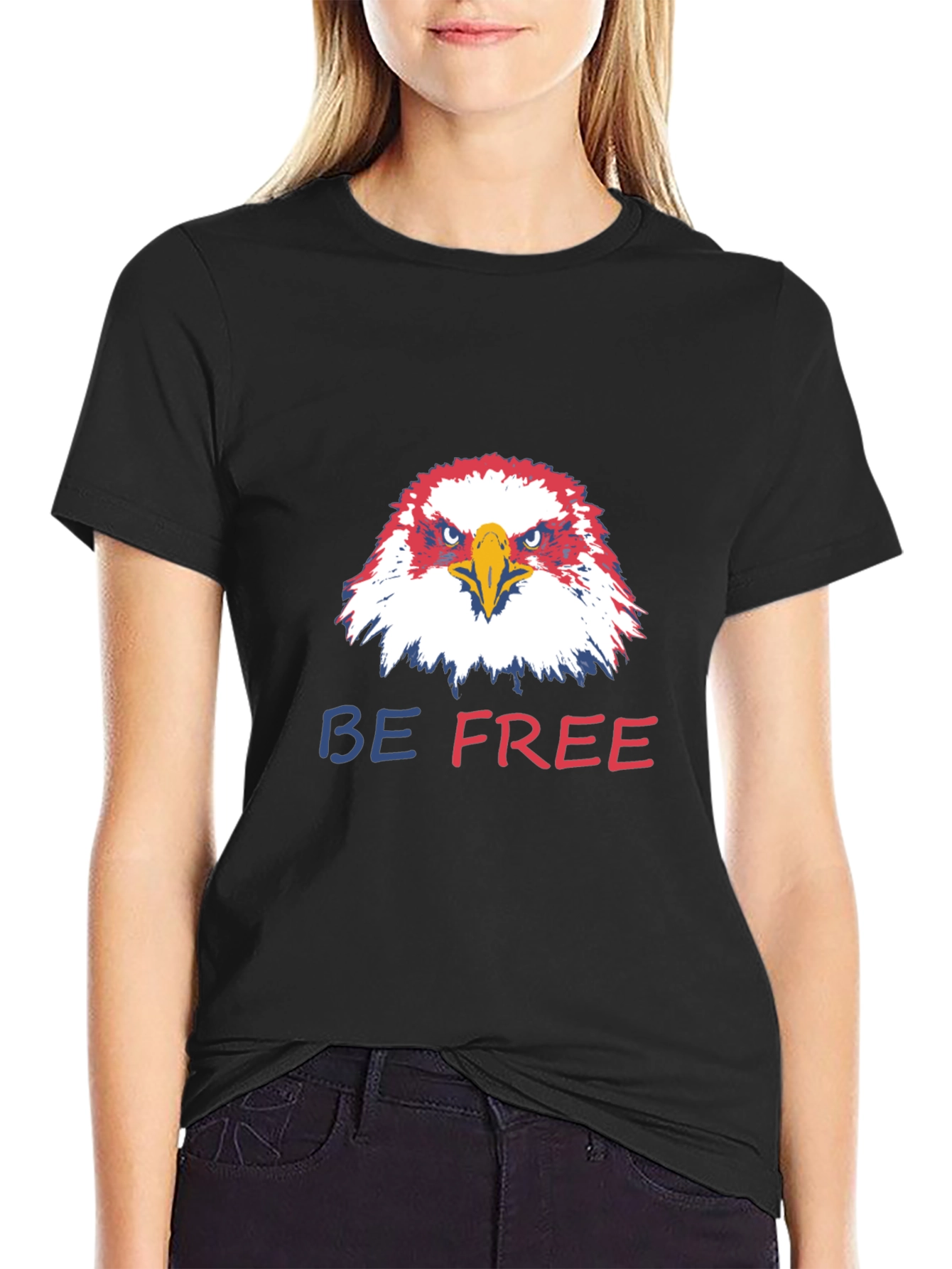 Patriotic Eagle Graphic T-Shirt - Be Free