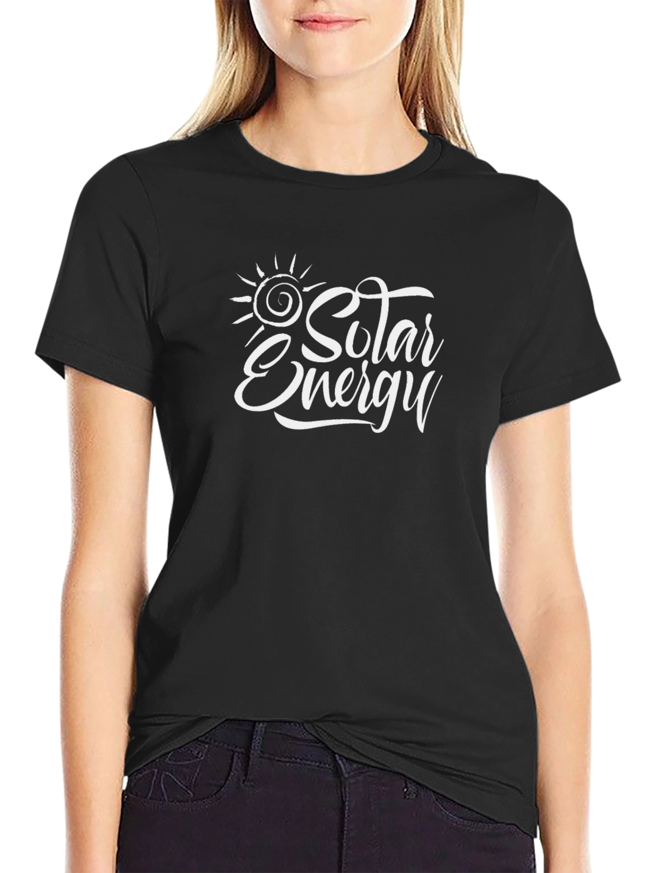 Solar Energy Graphic T-Shirt - Black