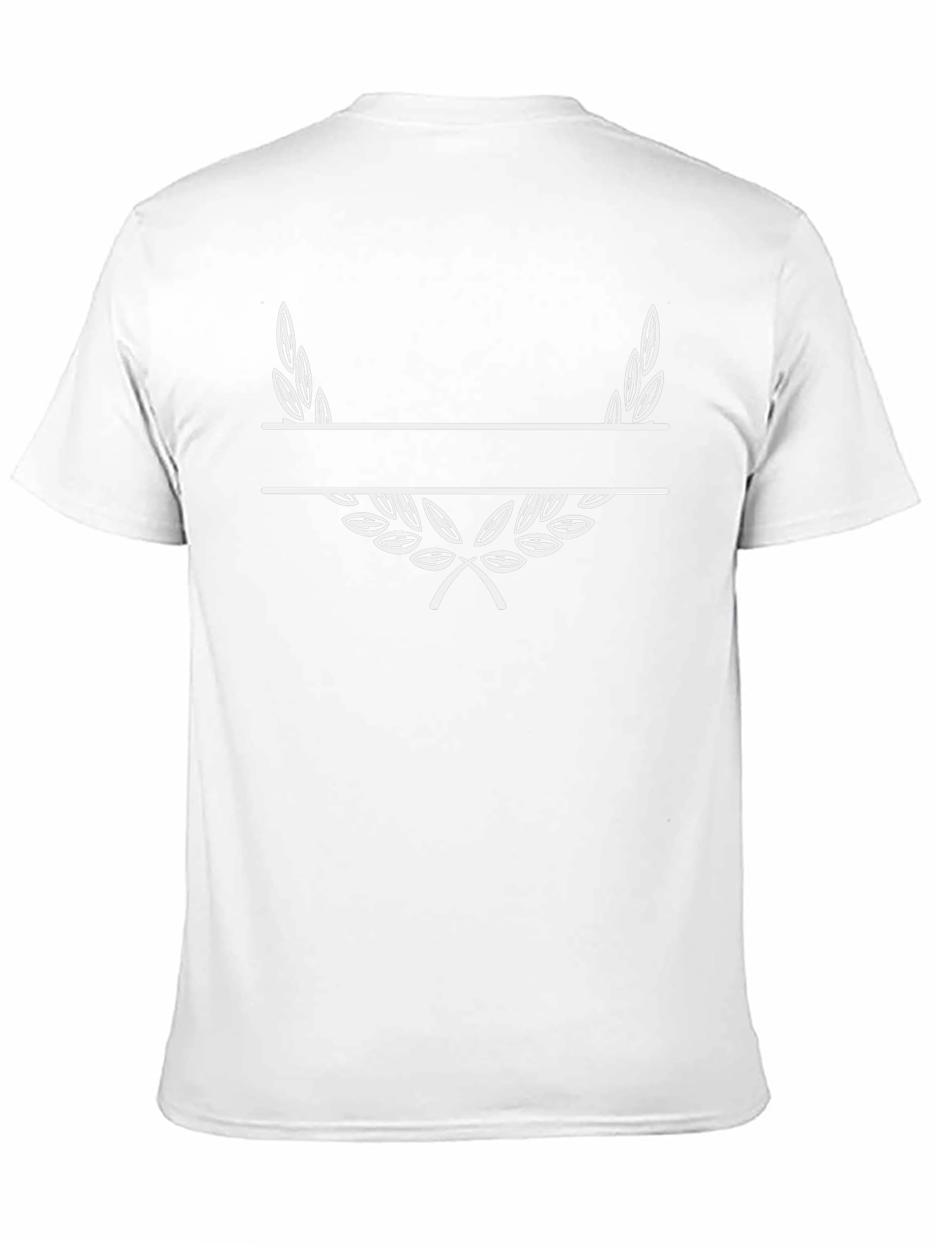 Personalized Laurel Wreath Black T-Shirt