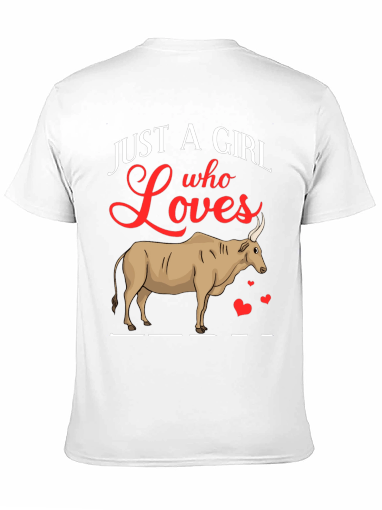 Girl Who Loves Cows Graphic T-Shirt