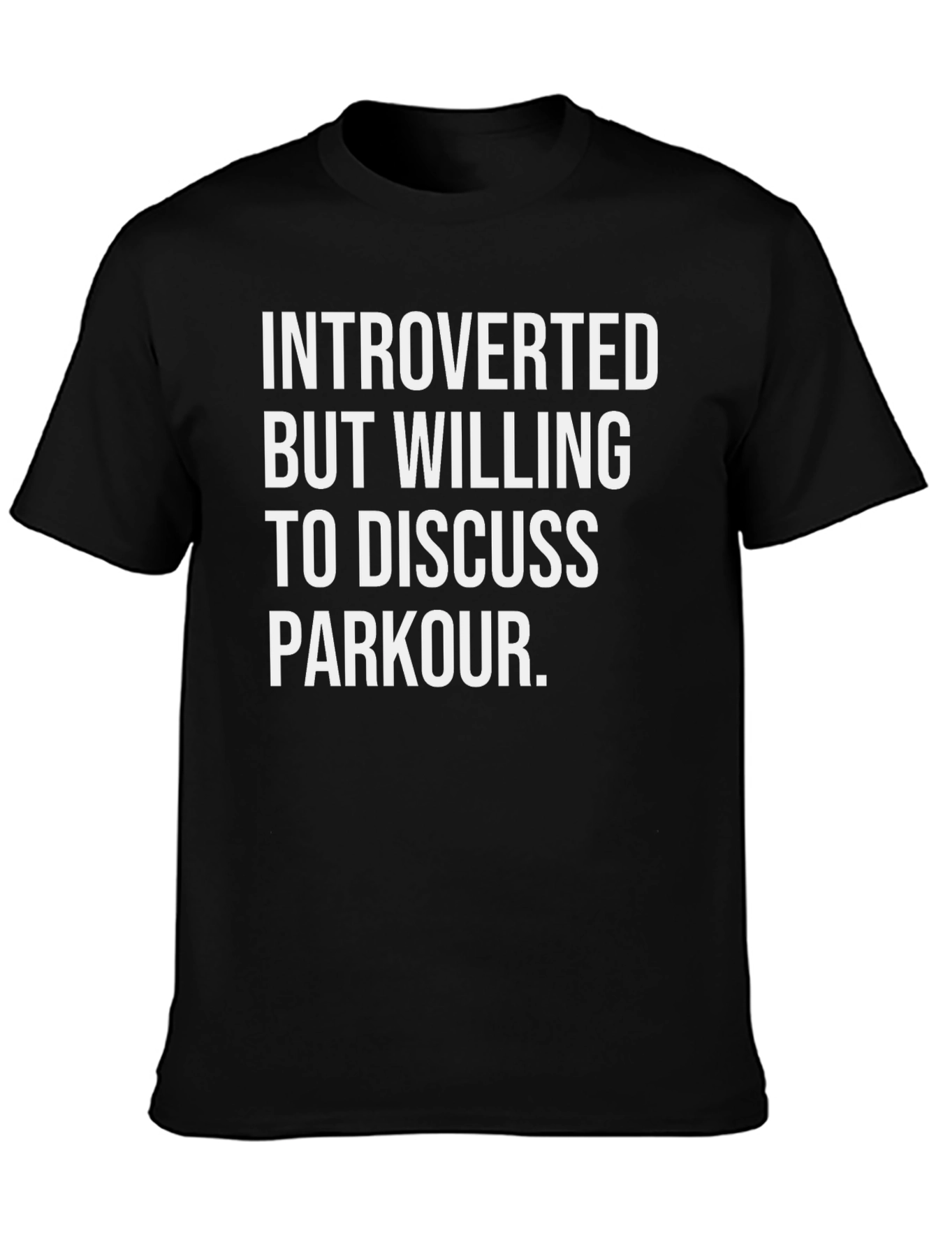Introverted Parkour T-Shirt - Black Graphic Tee