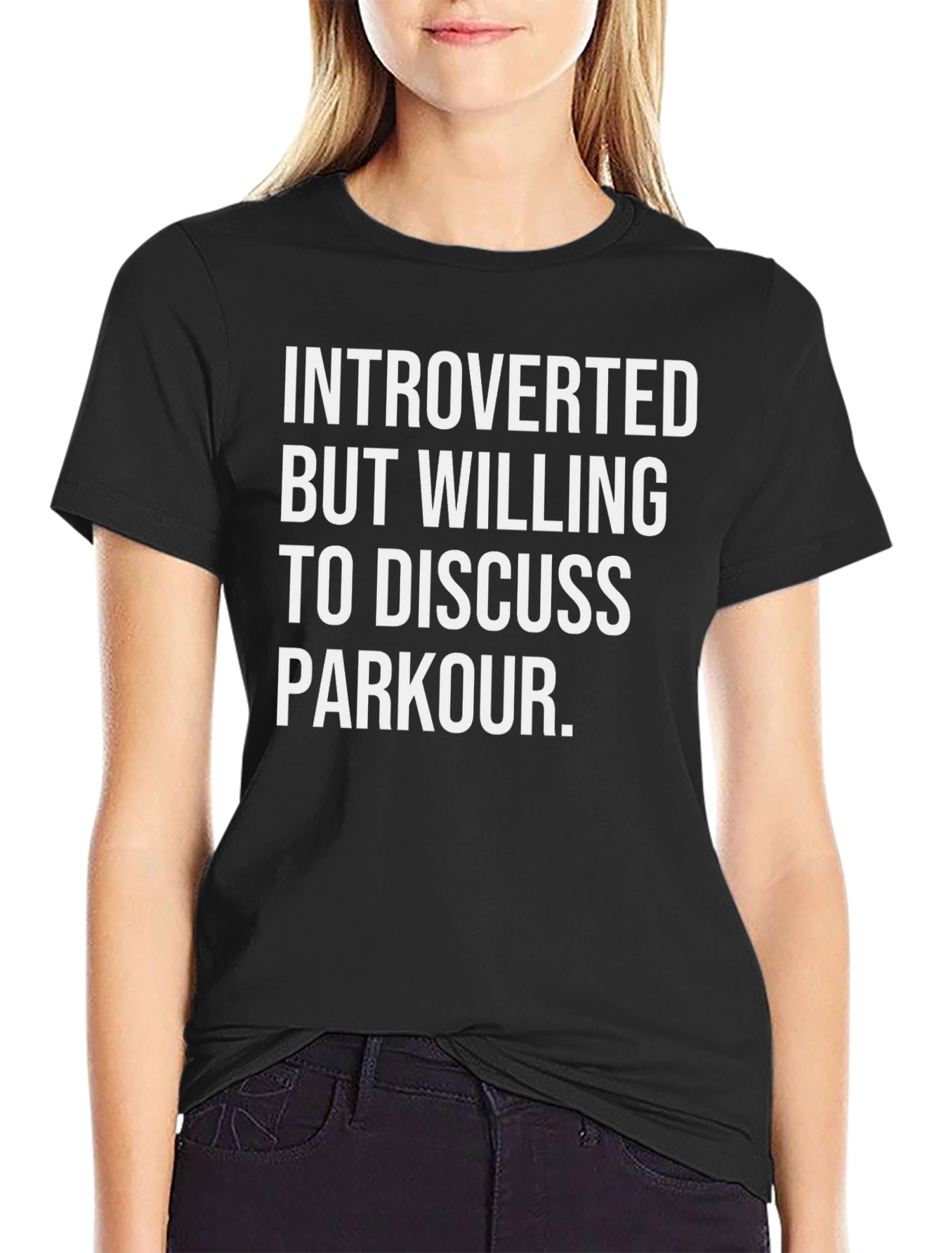 Introverted Parkour T-Shirt - Black Graphic Tee