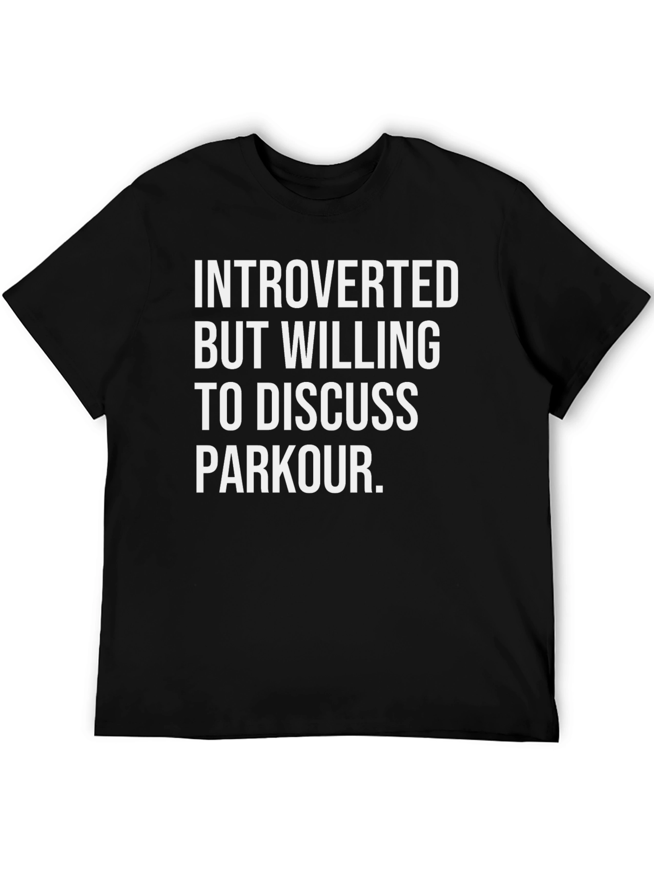 Introverted Parkour T-Shirt - Black Graphic Tee