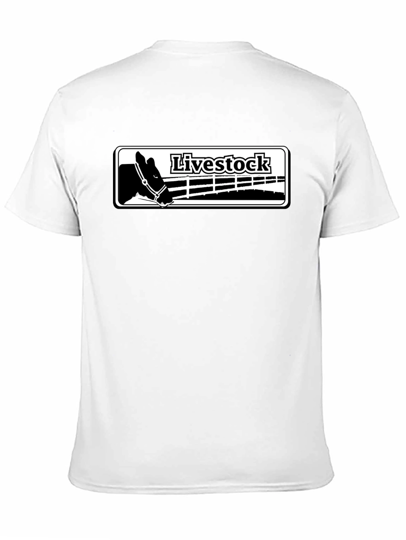 Livestock Horse Tee - Black Graphic Print T-Shirt
