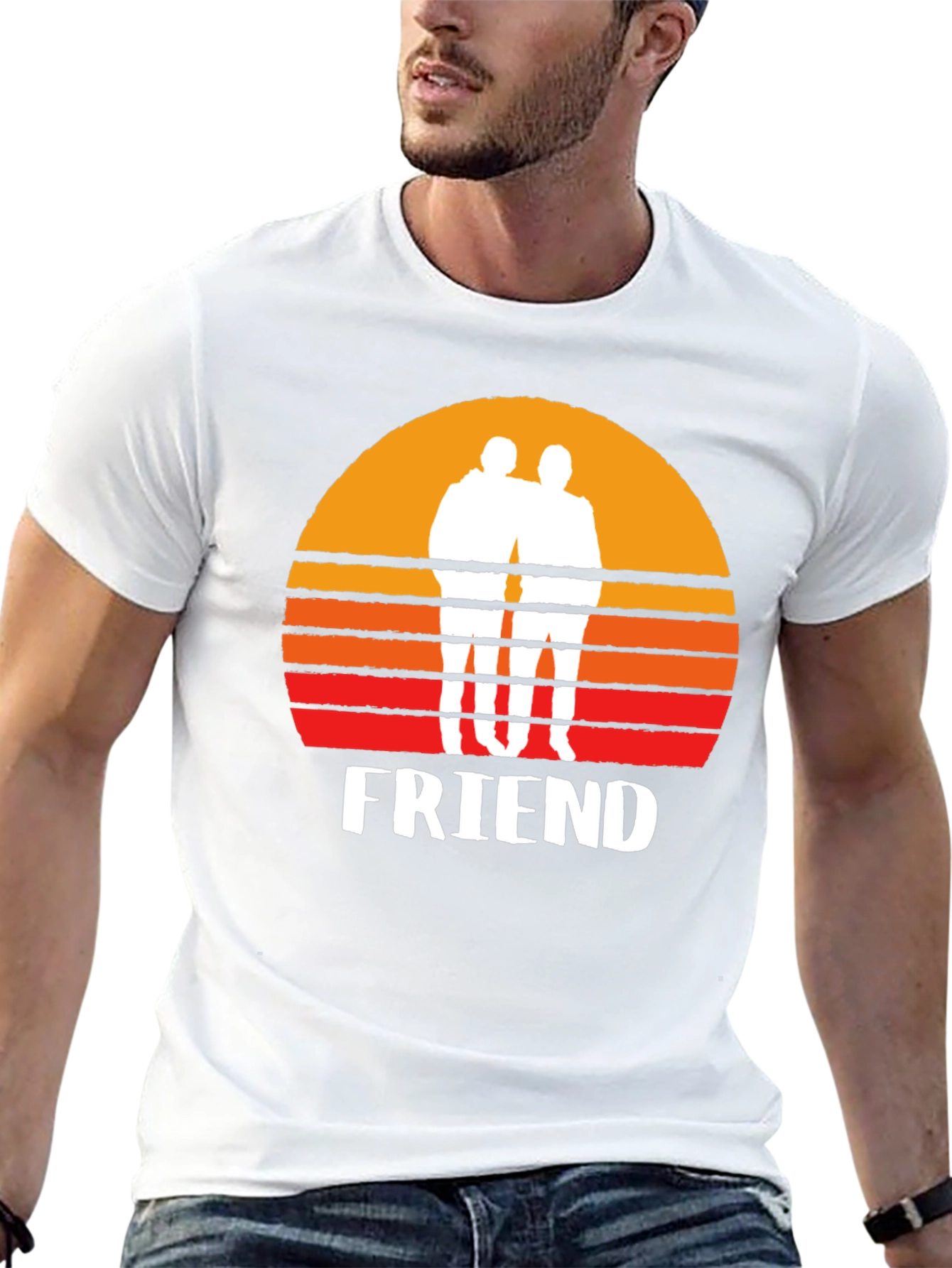 Retro Sunset Friend T-Shirt