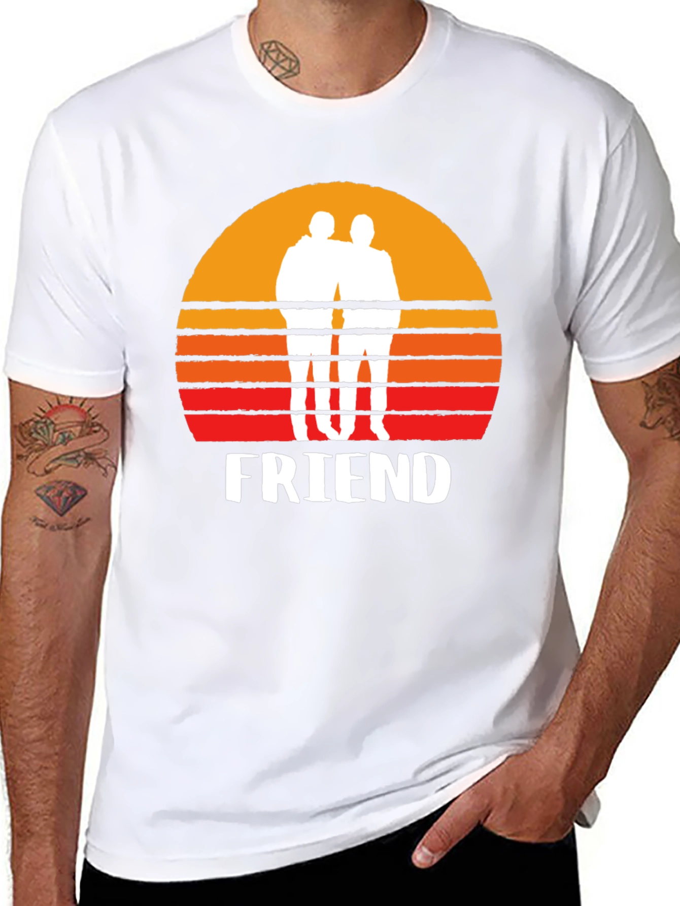 Retro Sunset Friend T-Shirt