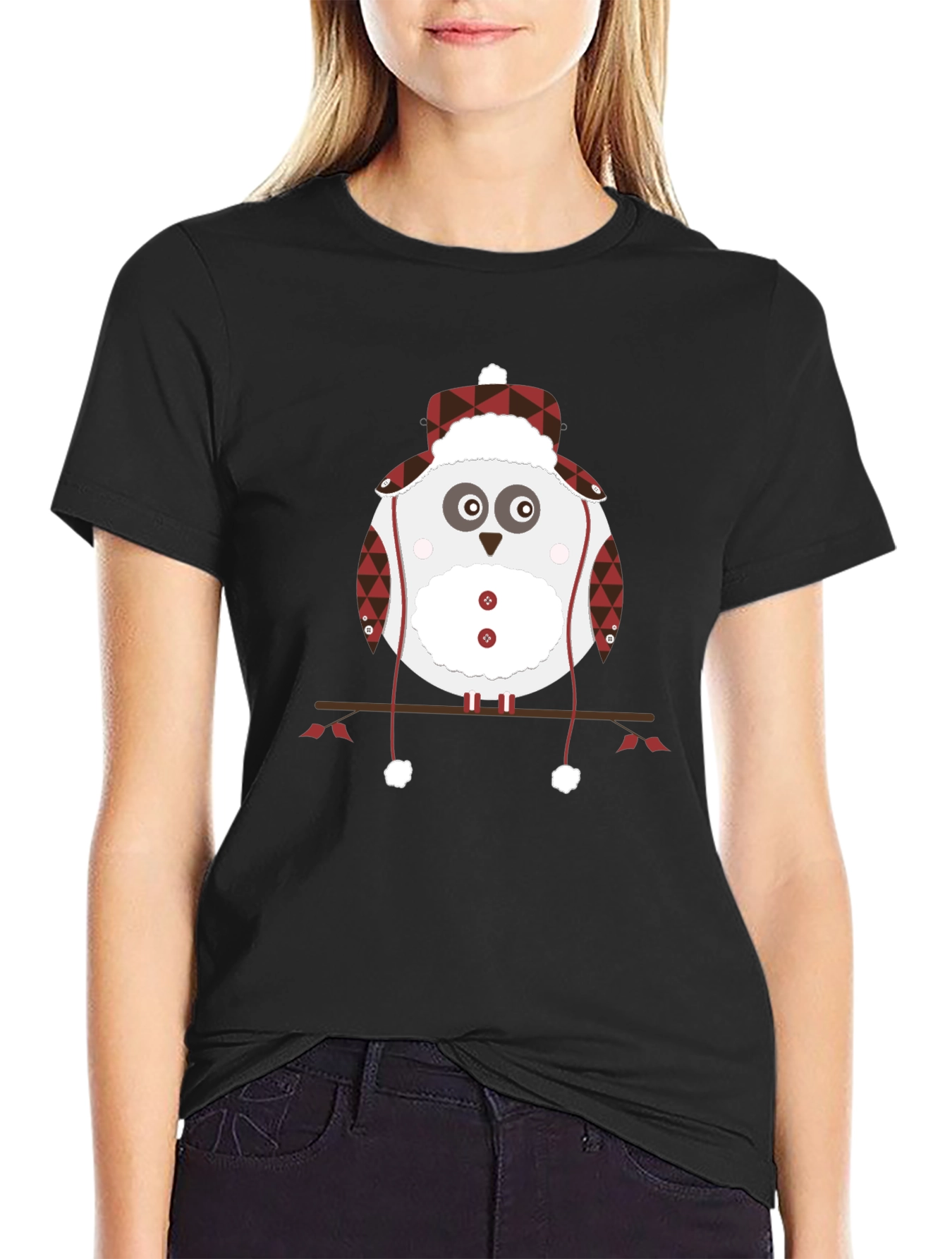 Owl Graphic Print T-Shirt