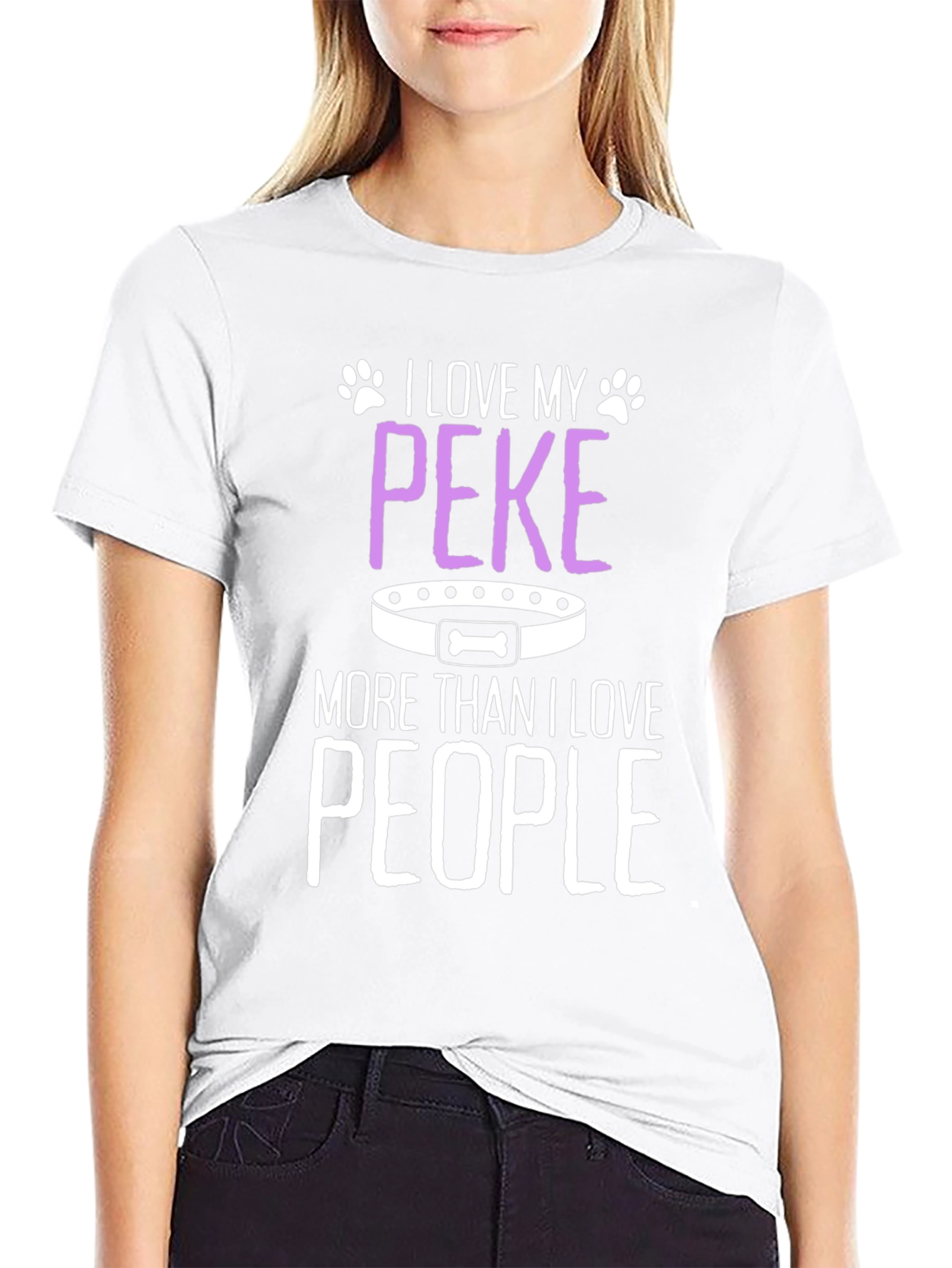 I Love My Peke T-Shirt - Dog Lover Tee